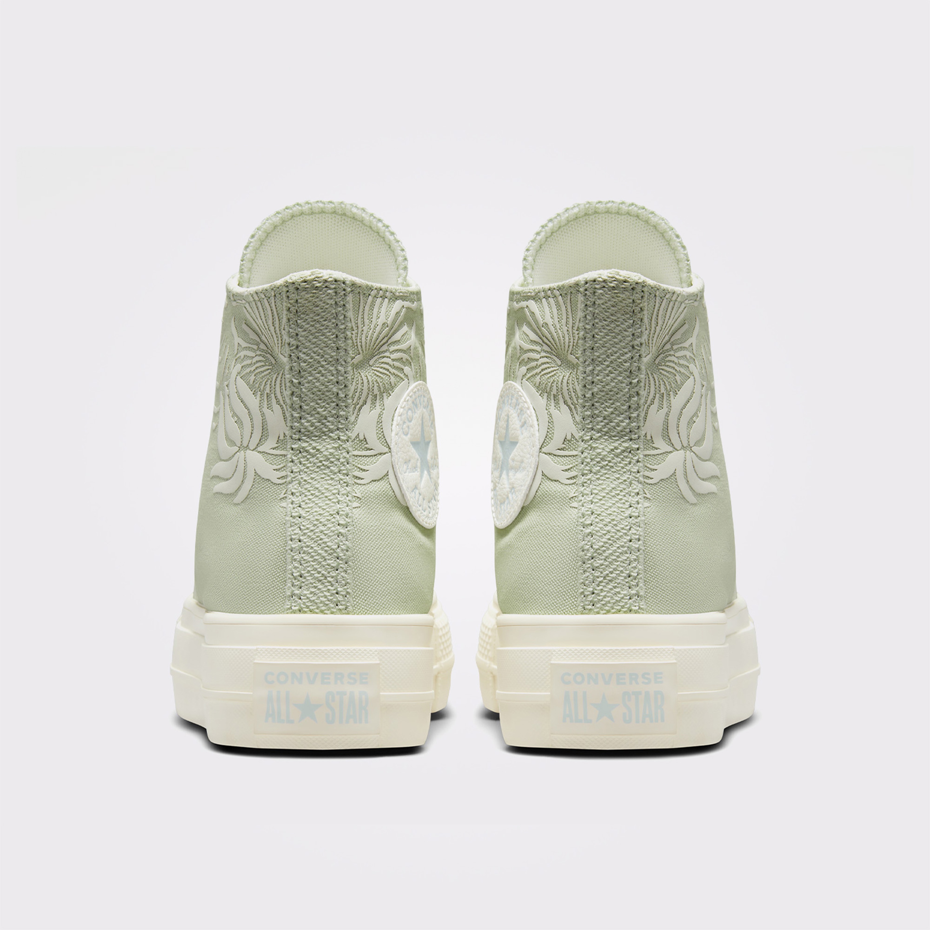 Converse Chuck Taylor All Star Lift Platform Floral Kadın Yeşil Sneaker