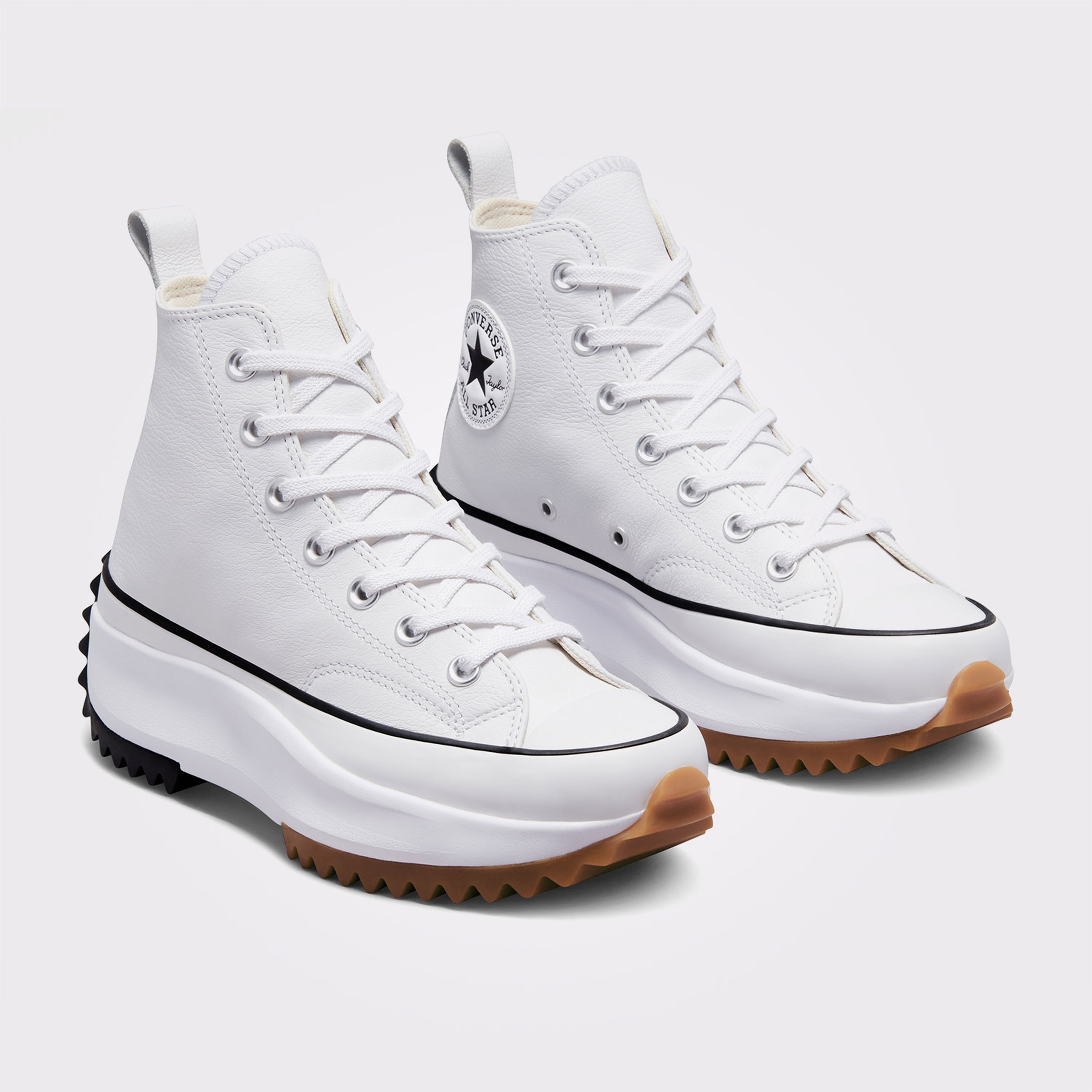 Converse Run Star Hike Platform Foundational Leather Unisex Beyaz Sneaker