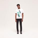 The Kooples Printed Cotton Erkek Beyaz T-Shirt