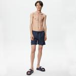 Erkek Regular Fit Baskılı Lacivert Mayo Şort