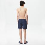 Erkek Regular Fit Baskılı Lacivert Mayo Şort