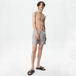 Erkek Regular Fit Baskılı Gri Mayo Şort