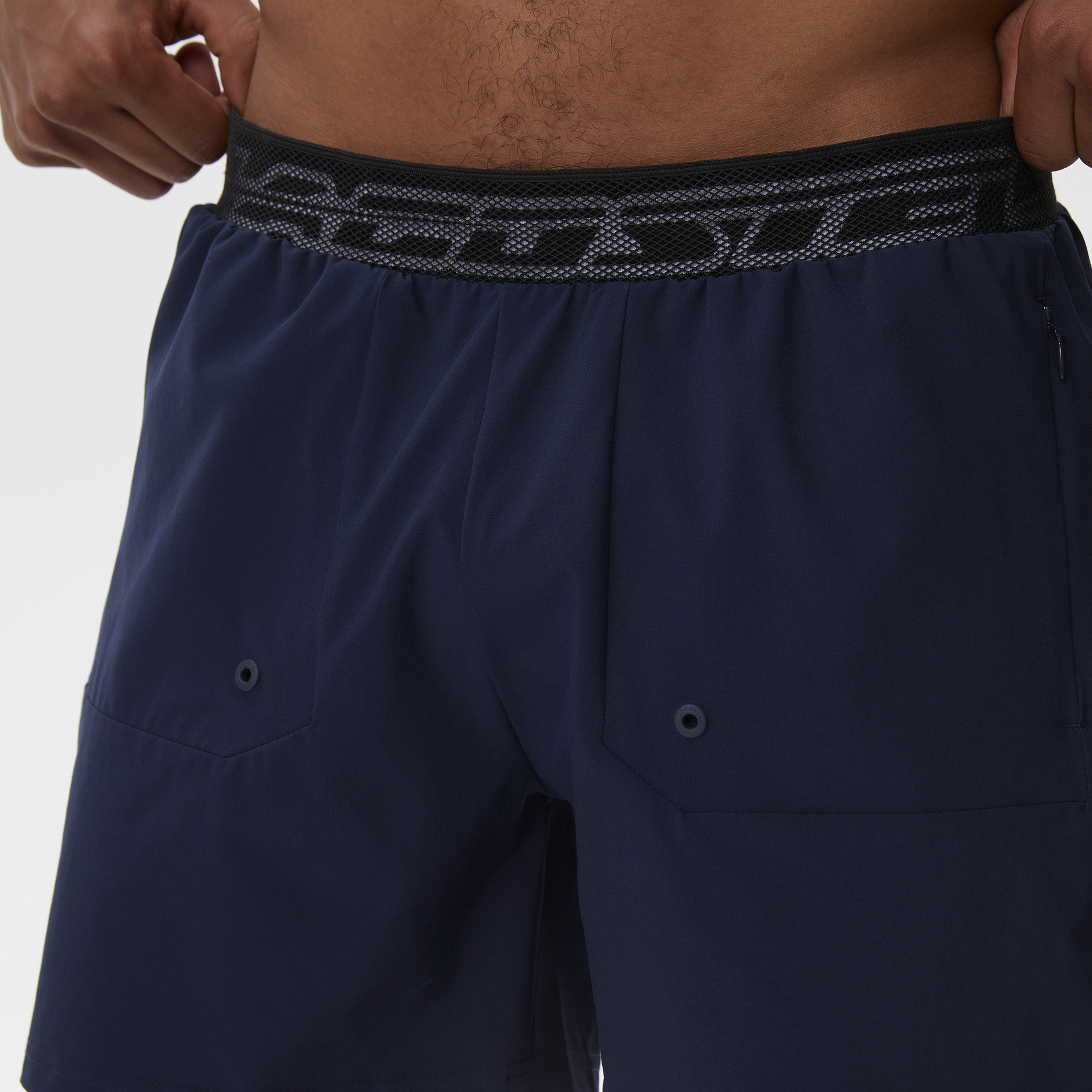 Erkek Regular Fit Baskılı Lacivert Mayo Şort