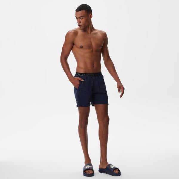 Erkek Regular Fit Baskılı Lacivert Mayo Şort
