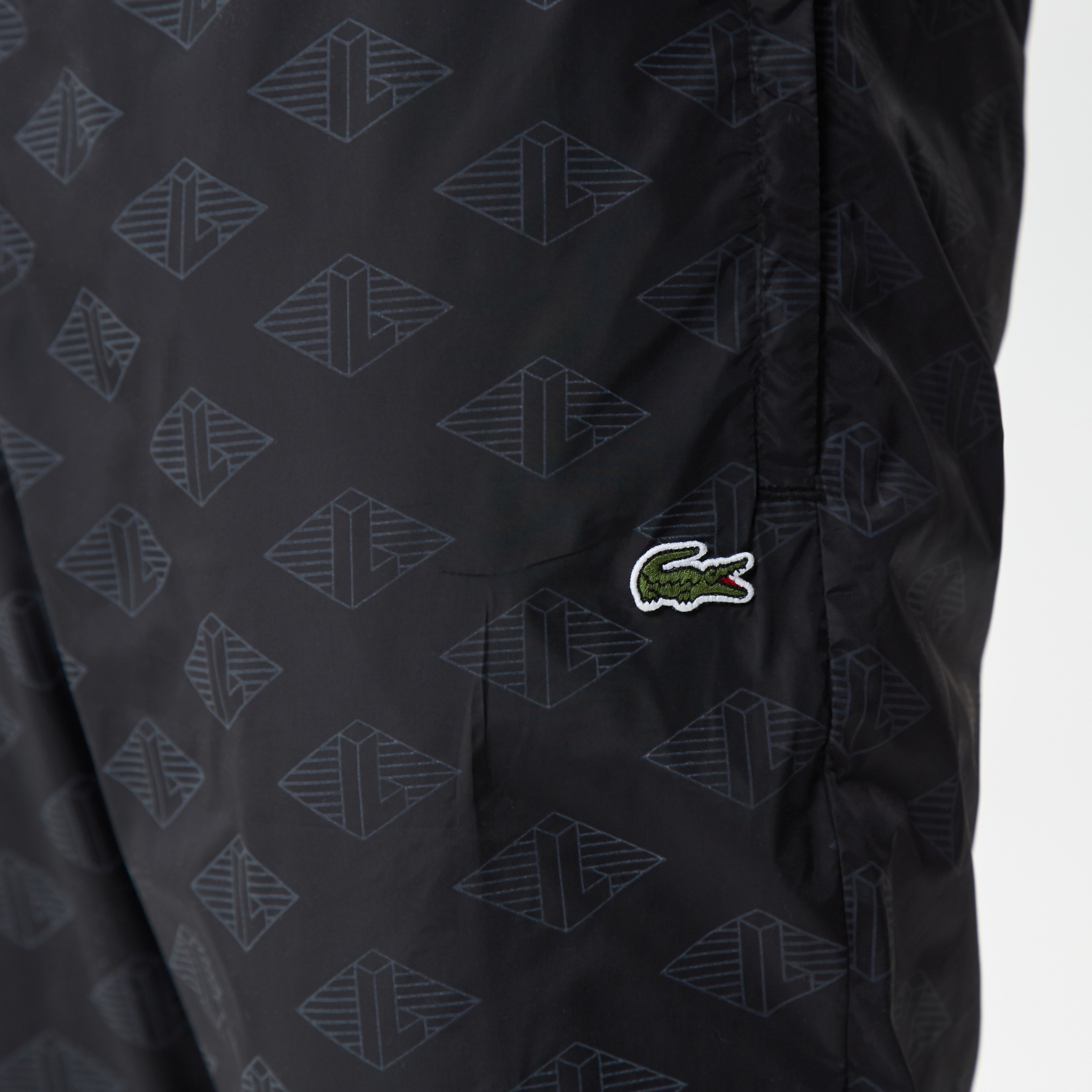 Erkek Regular Fit Monogram Siyah Eşofman Altı