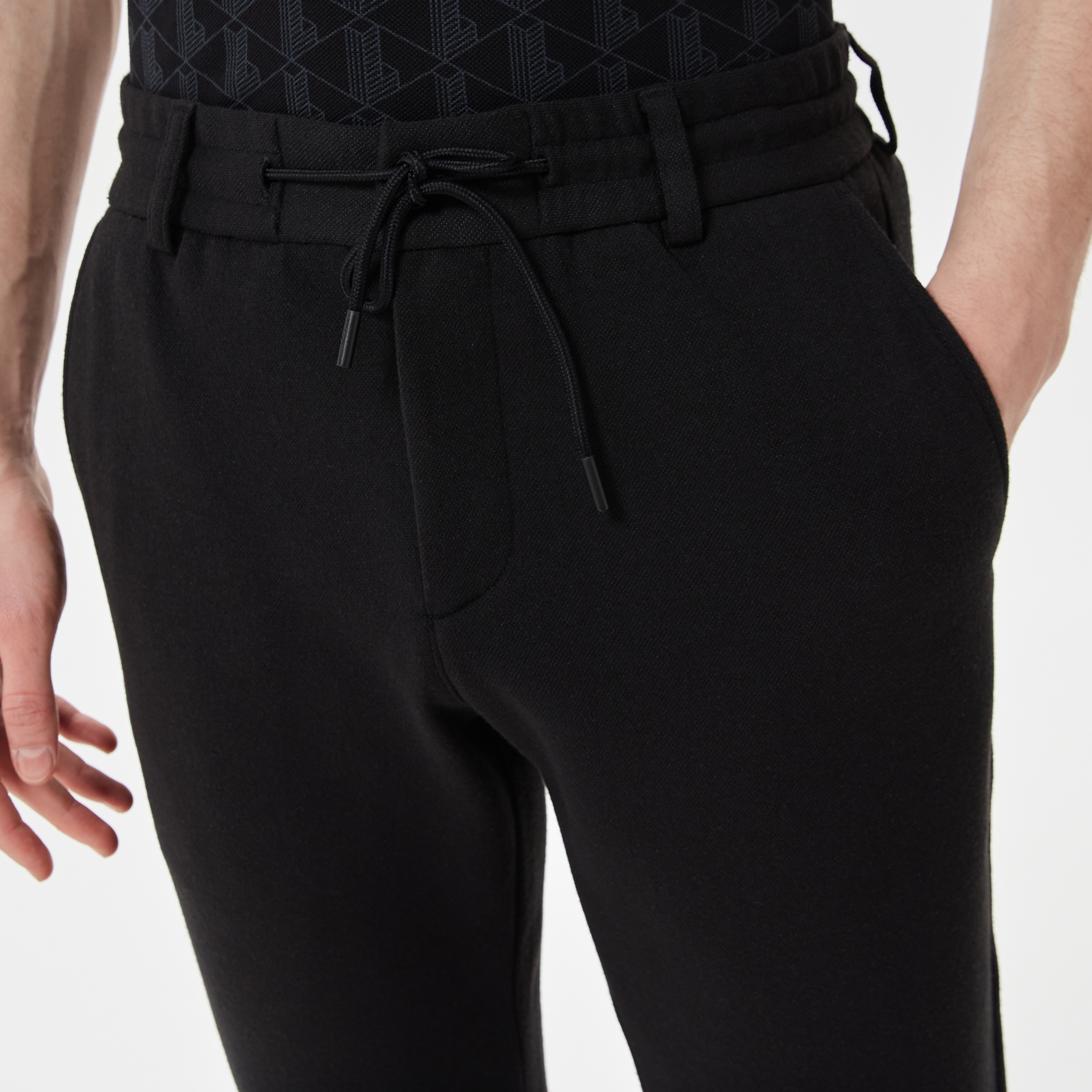 Erkek Tapered Fit Siyah Pantolon