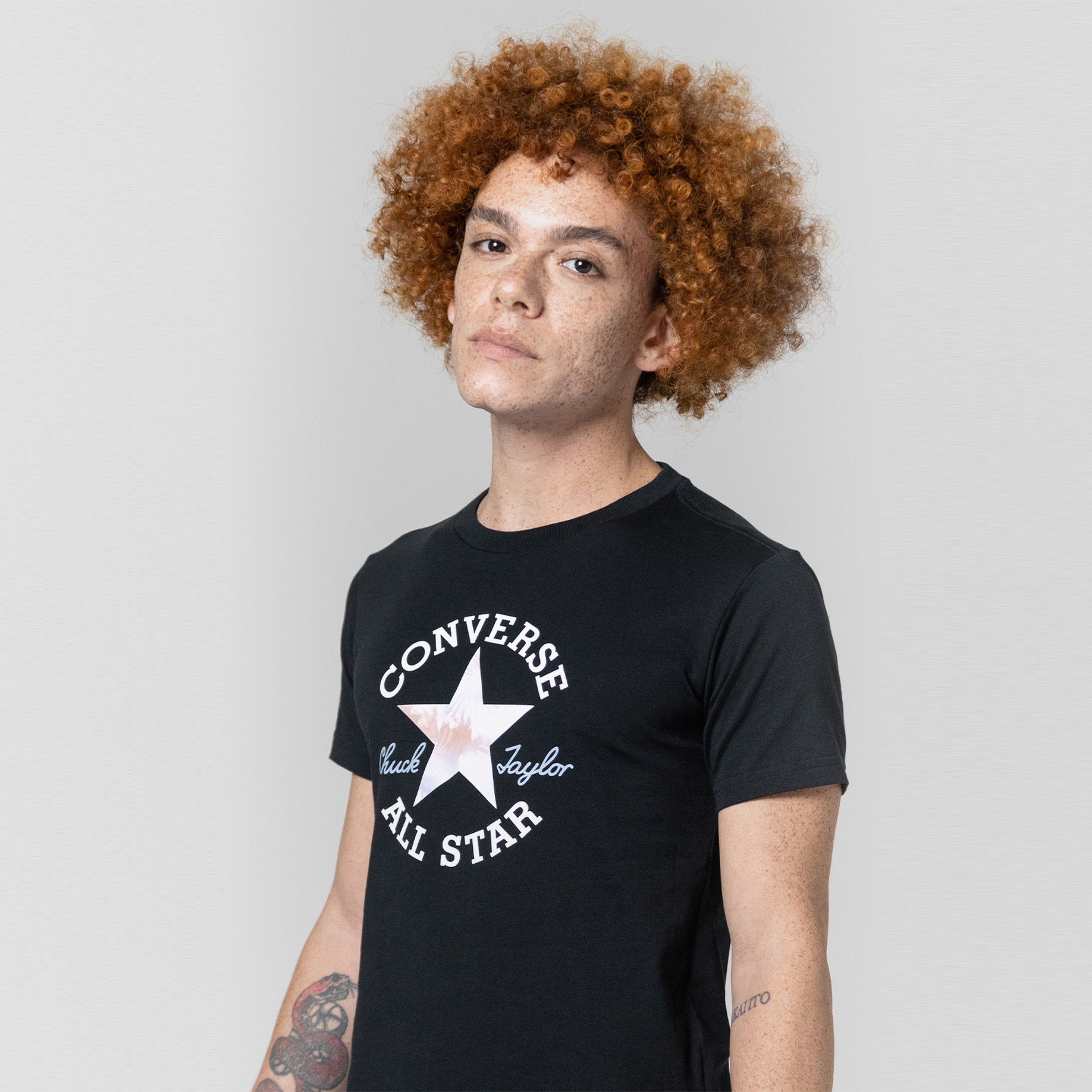 Converse Chuck Patch infill  Kadın Siyah T-Shirt