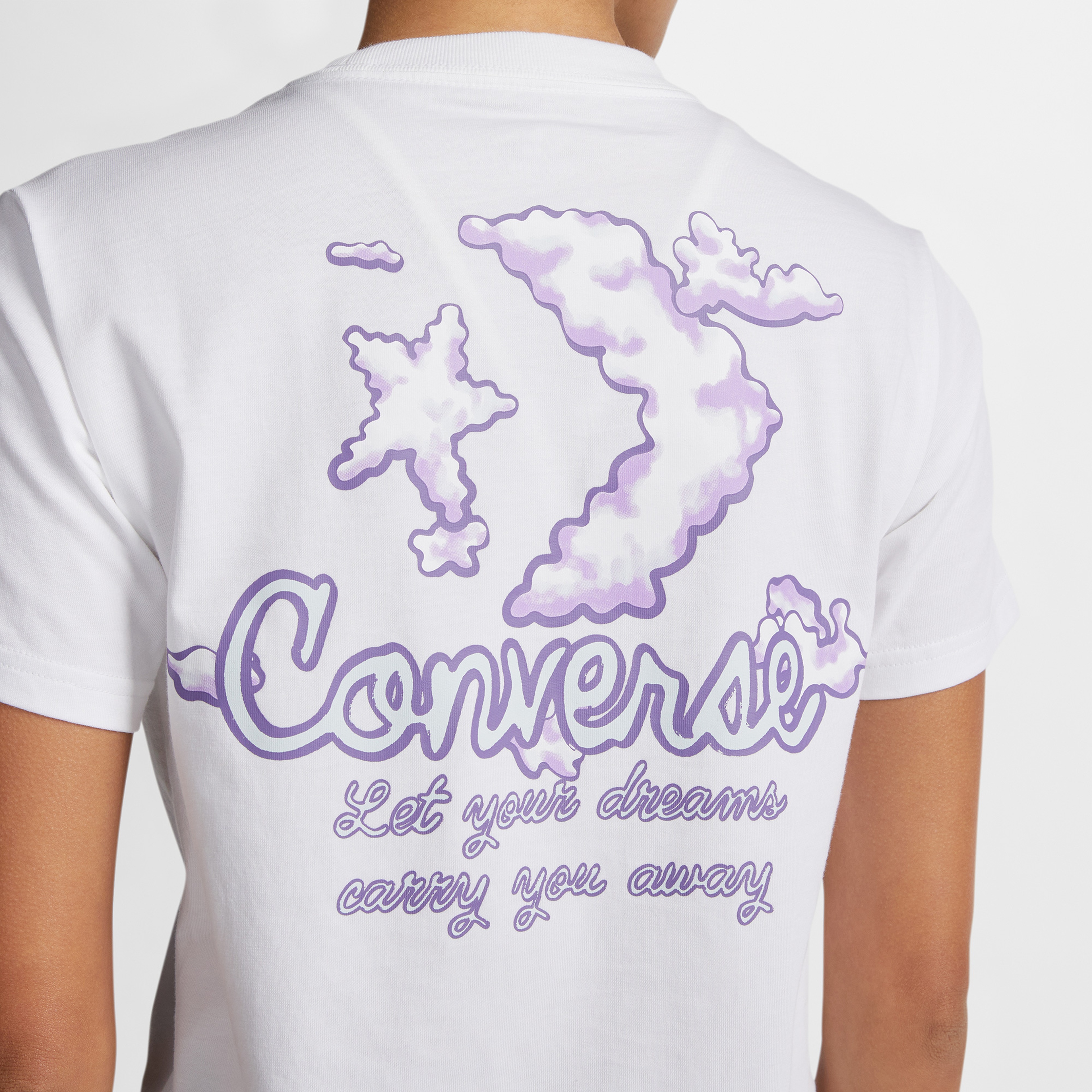 Converse Seasonal Graphic Word Art  Kadın Beyaz T-Shirt