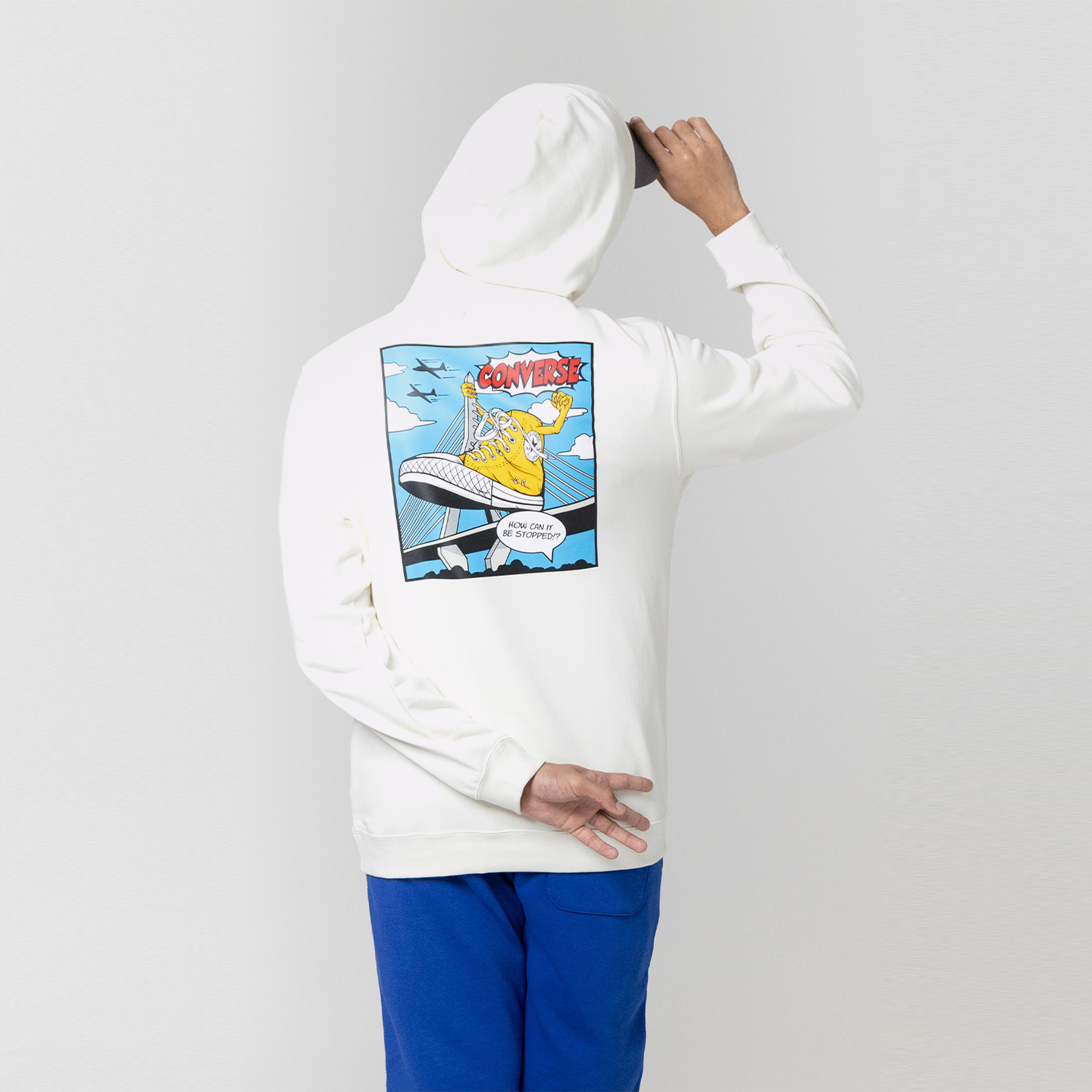 Converse Shoe Hero Erkek Krem Hoodie