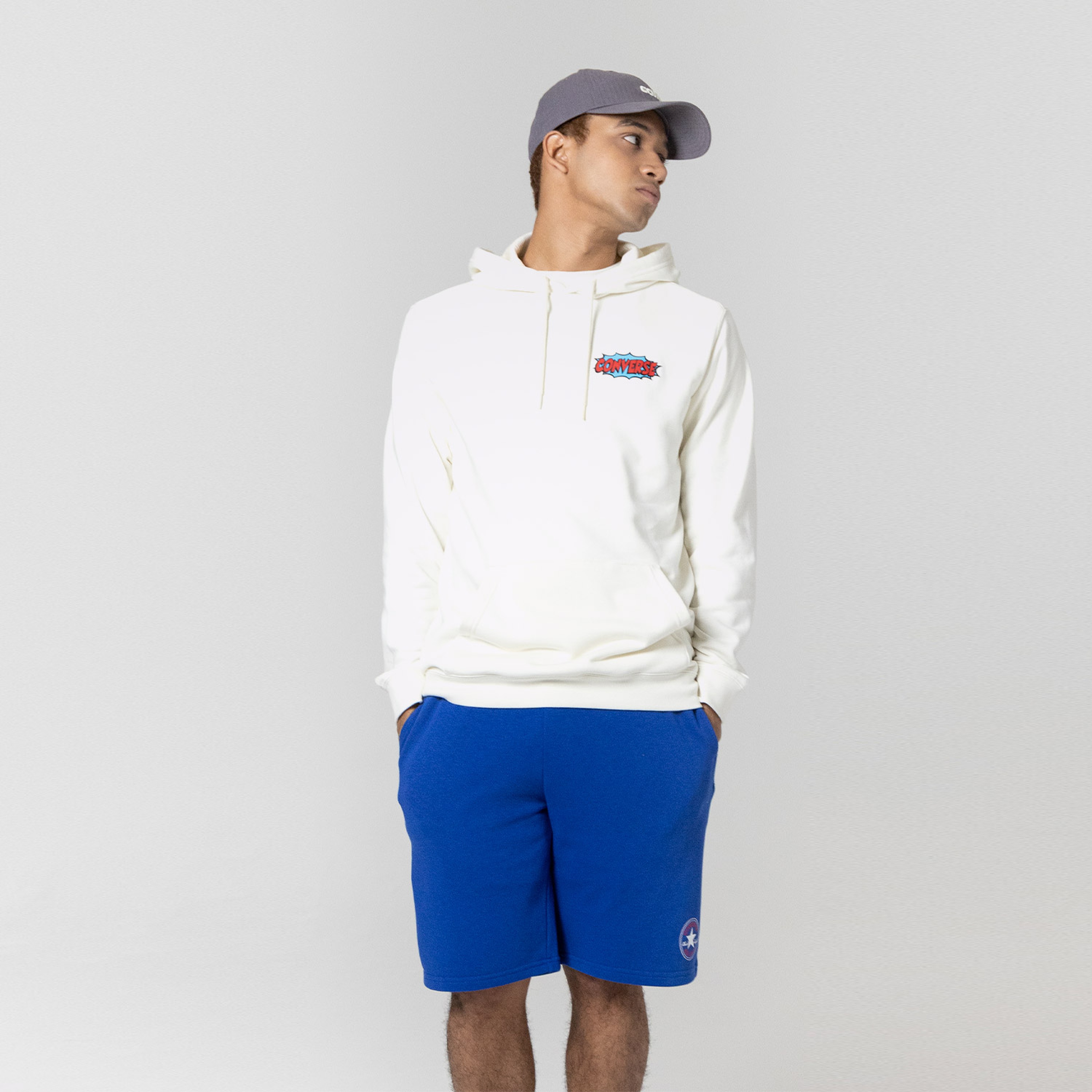 Converse Shoe Hero Erkek Krem Hoodie