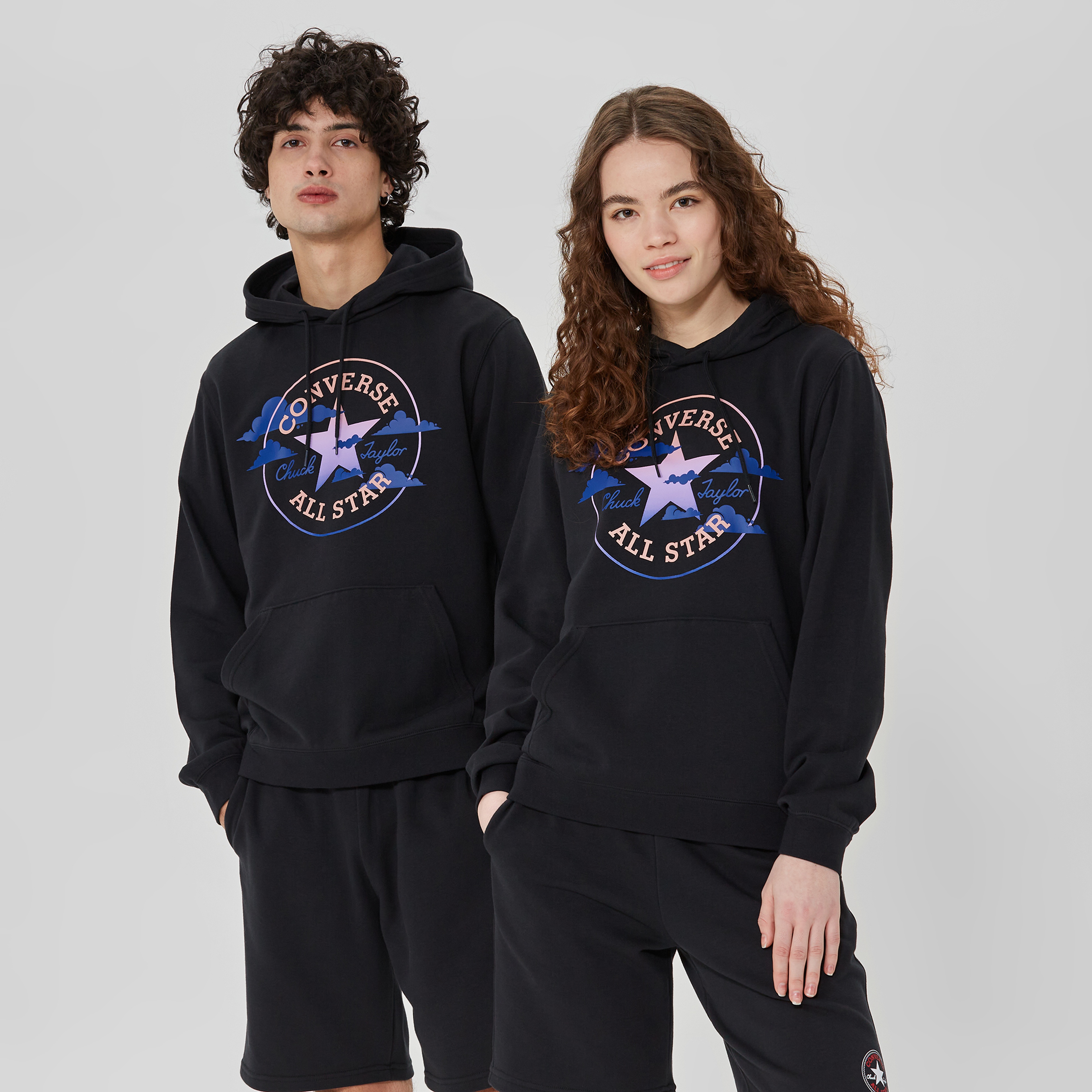 Converse Standard Fit Seasonal Chuck Patch Po  Unisex Siyah Hoodie