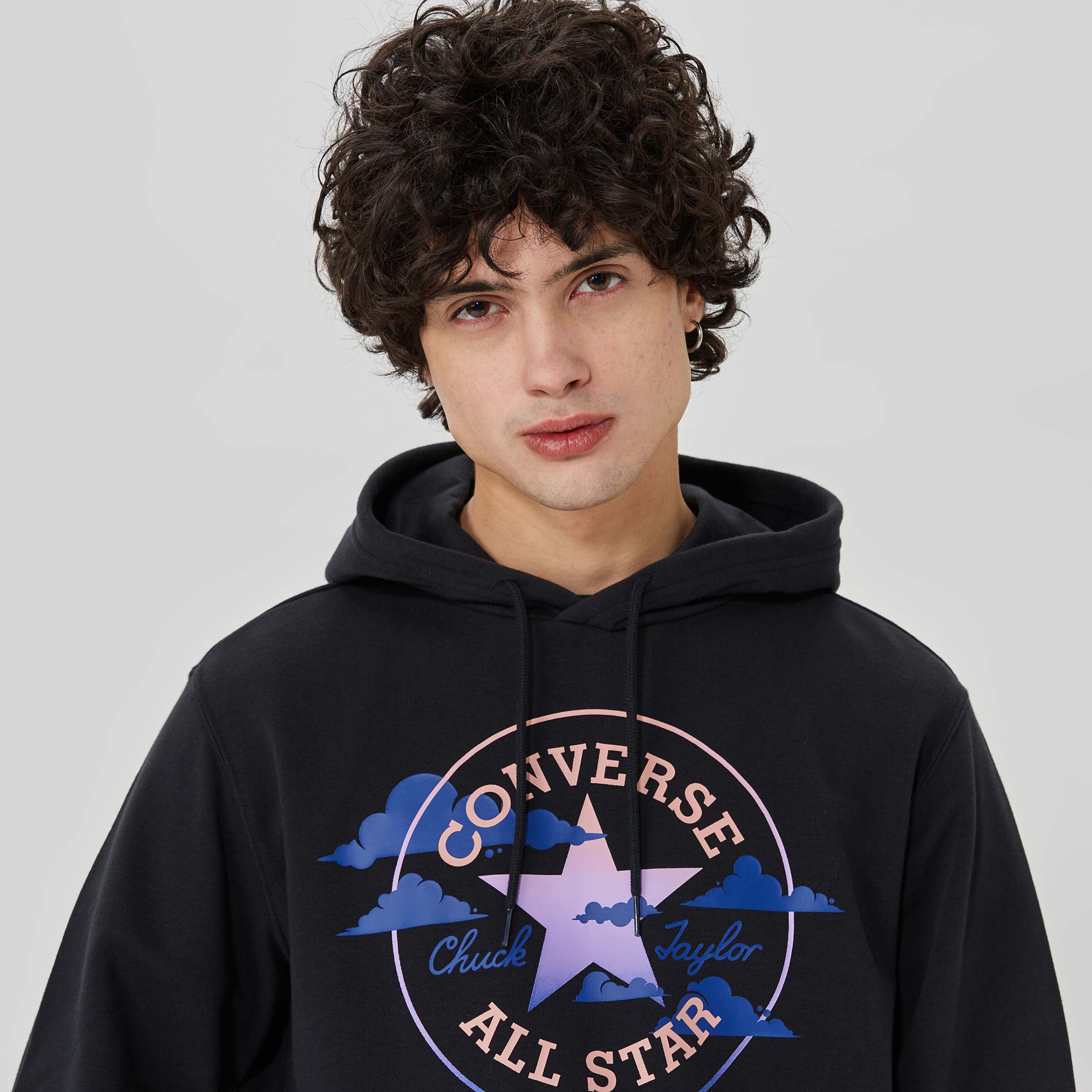 Converse Standard Fit Seasonal Chuck Patch Po  Unisex Siyah Hoodie