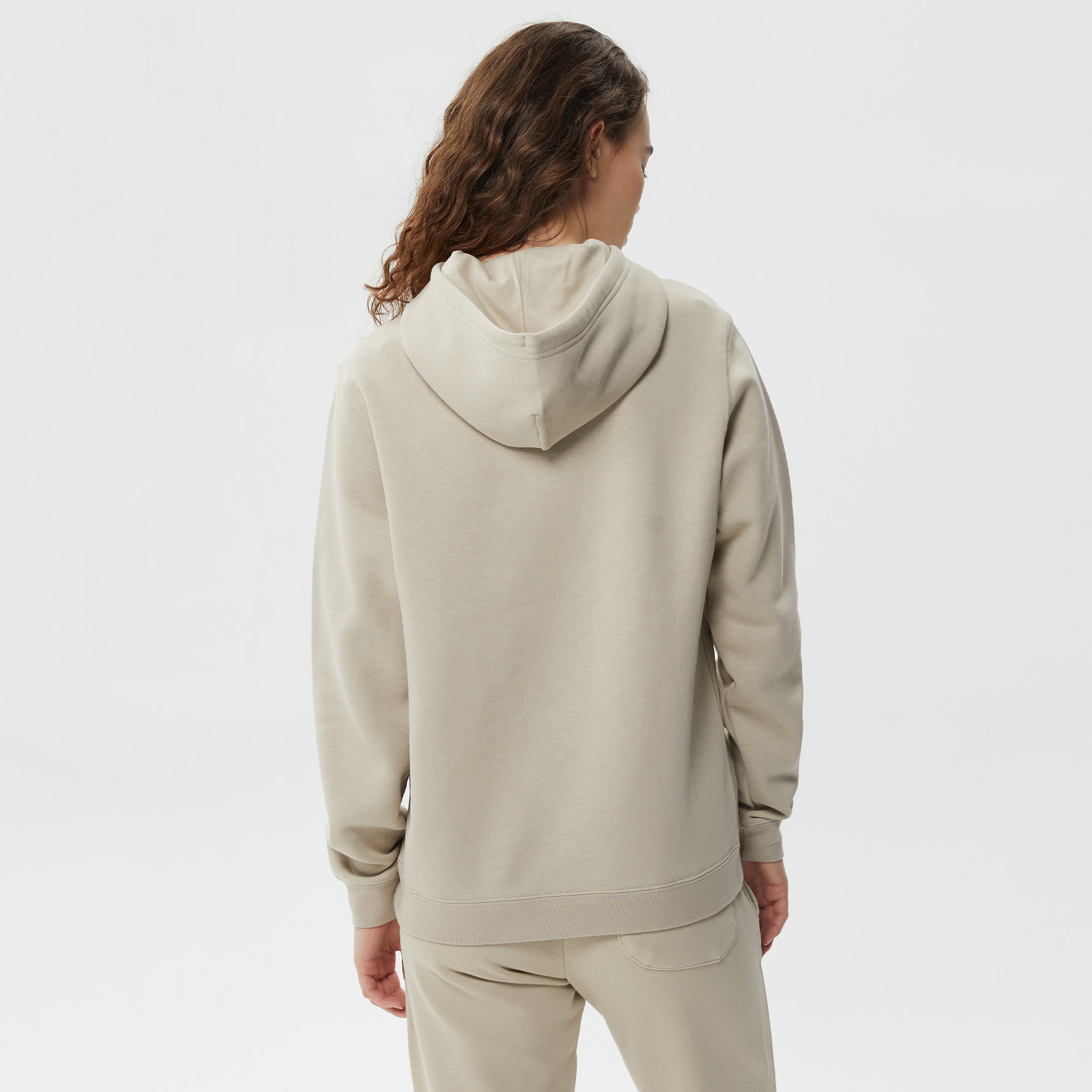 Converse Go-To Embroidered Star Chevron Brushed Back Fleece Unisex Bej Hoodie