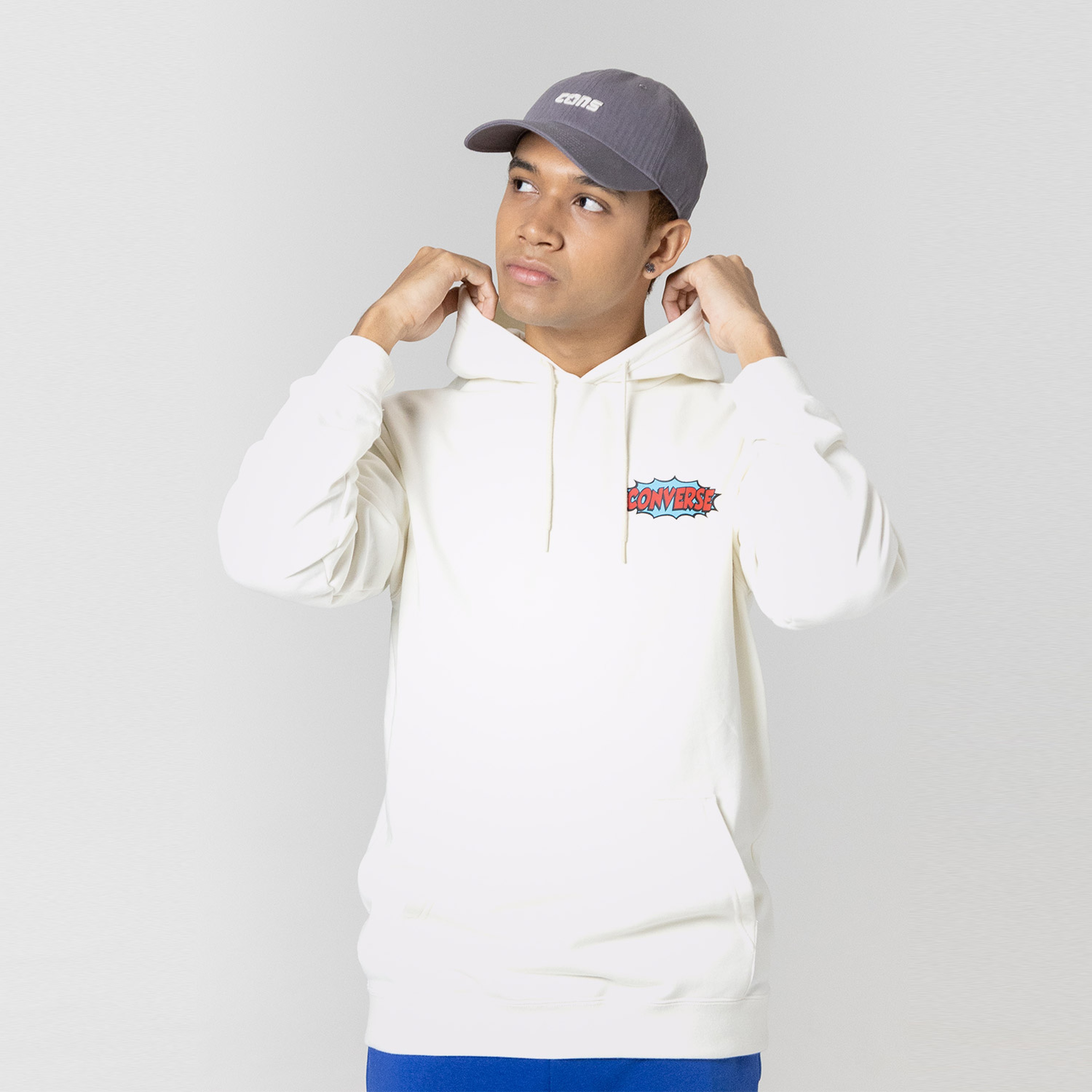 Converse Shoe Hero Erkek Krem Hoodie