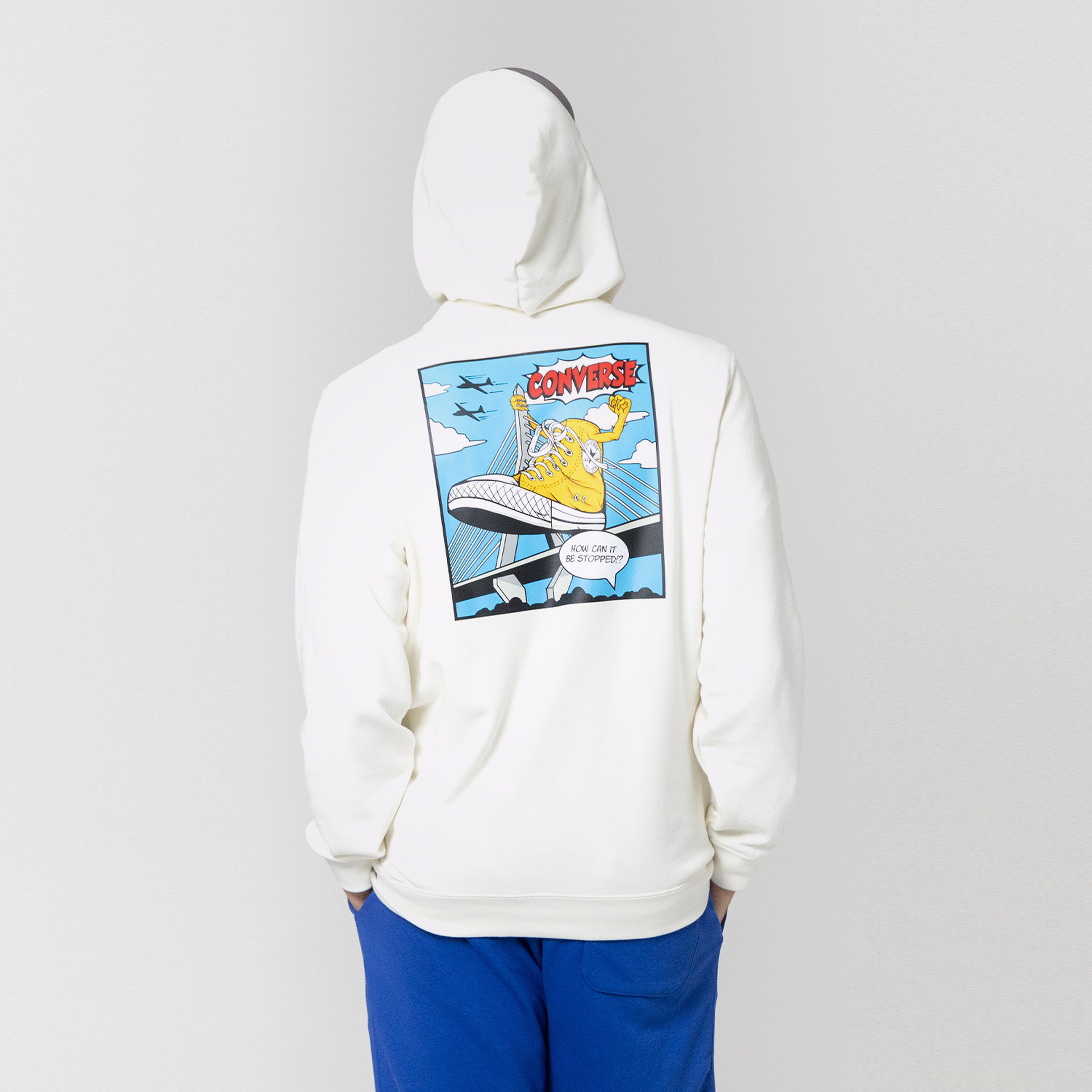 Converse Shoe Hero Erkek Krem Hoodie