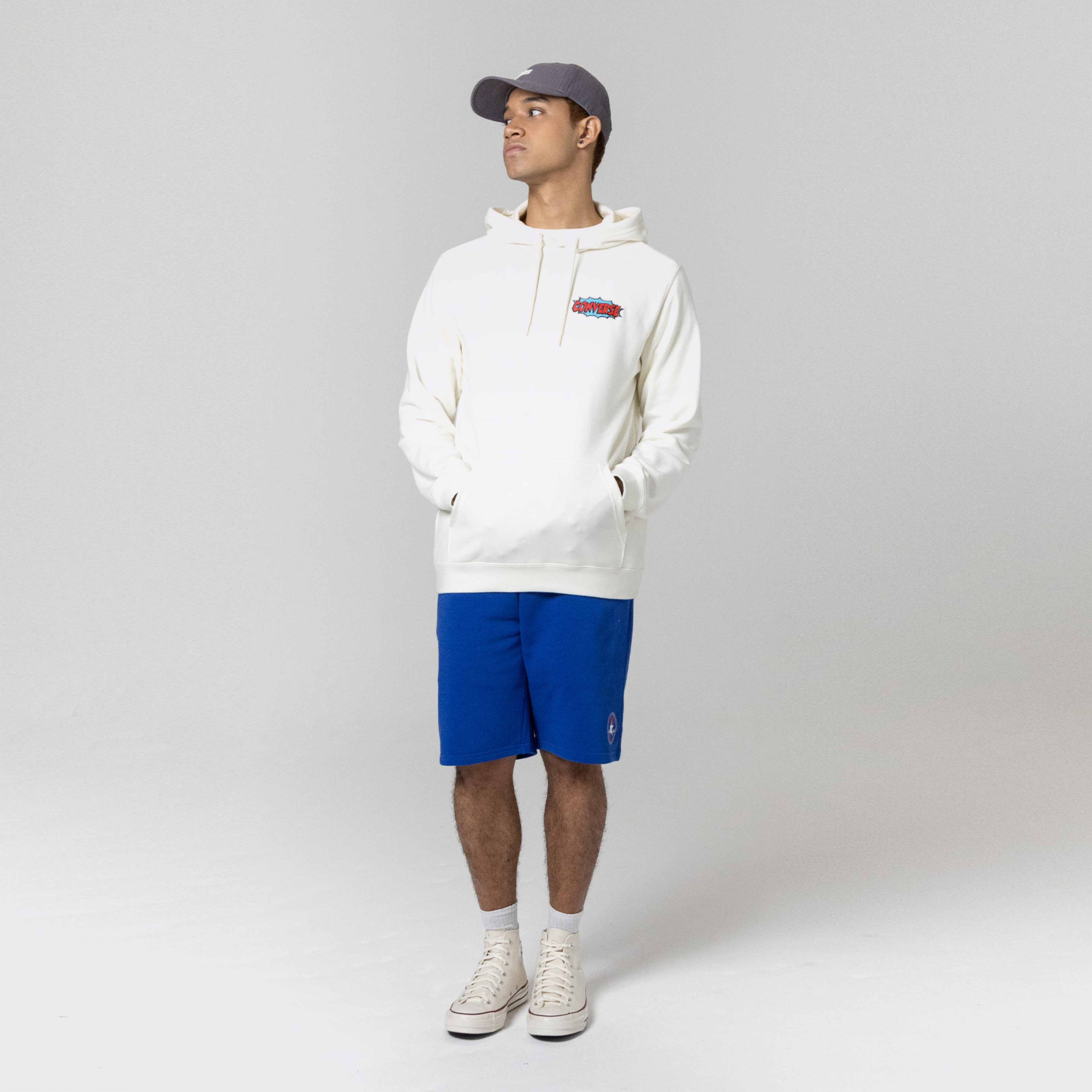 Converse Shoe Hero Erkek Krem Hoodie