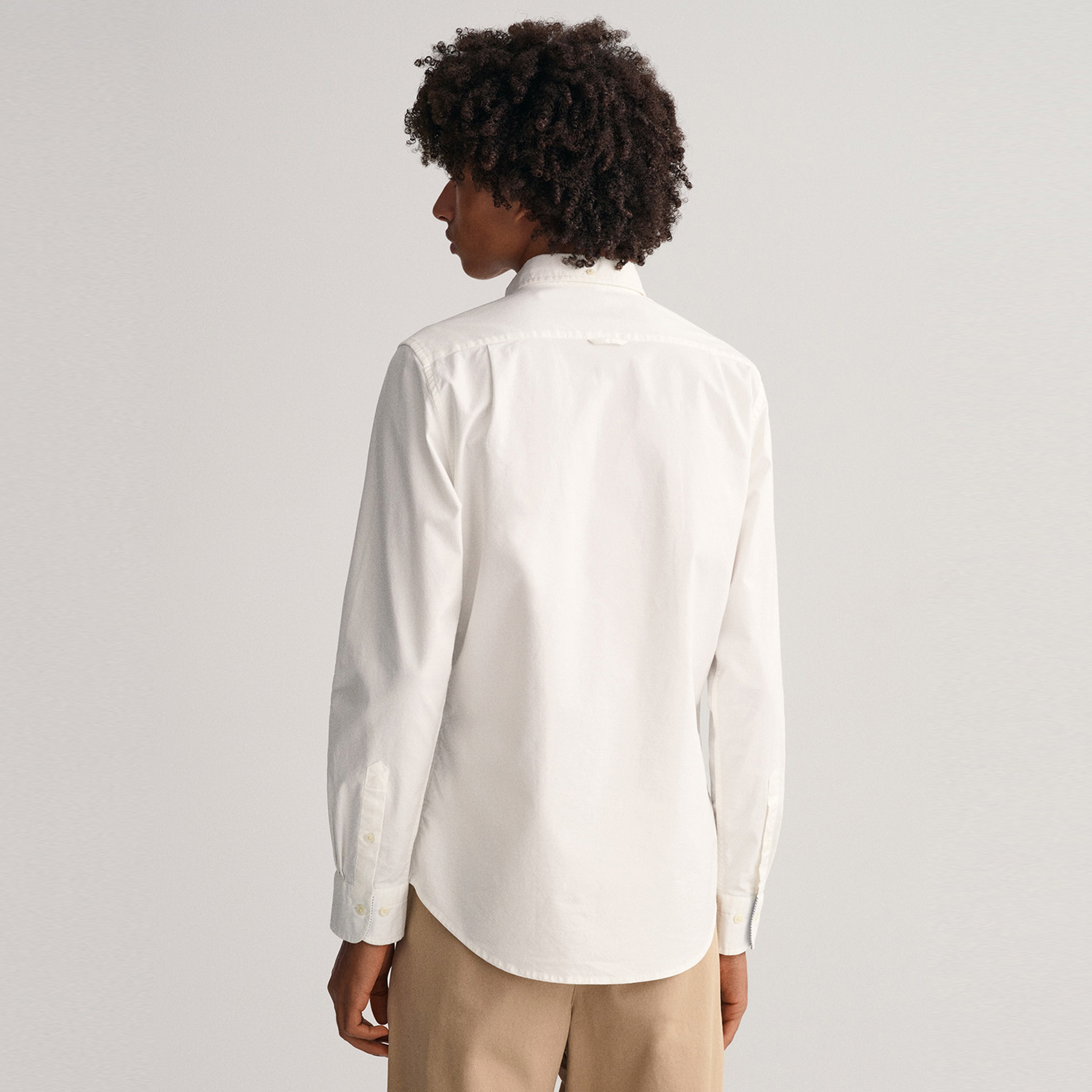 GANT Erkek Beyaz Slim Fit Düğmeli Yaka Gömlek