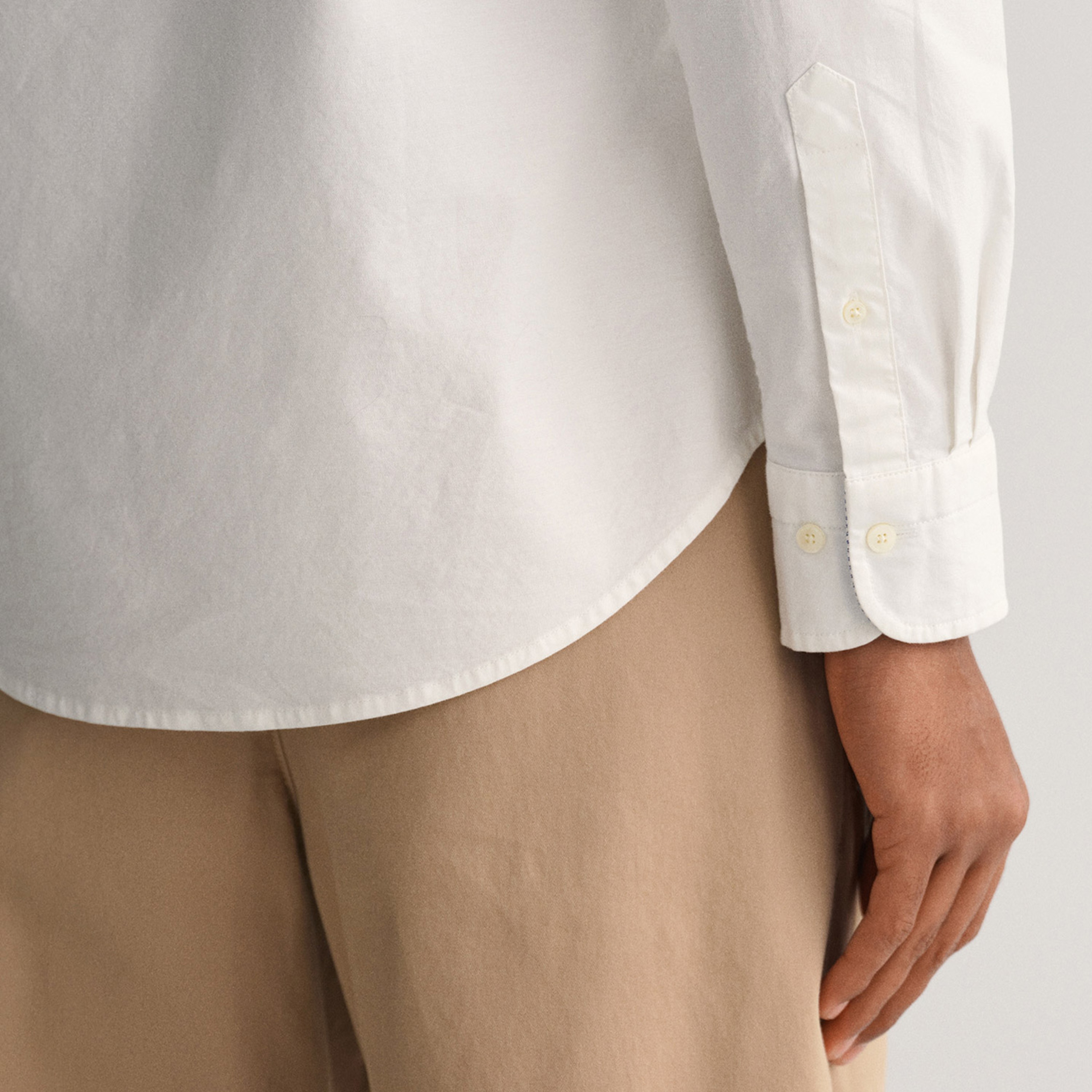 GANT Erkek Beyaz Slim Fit Düğmeli Yaka Gömlek