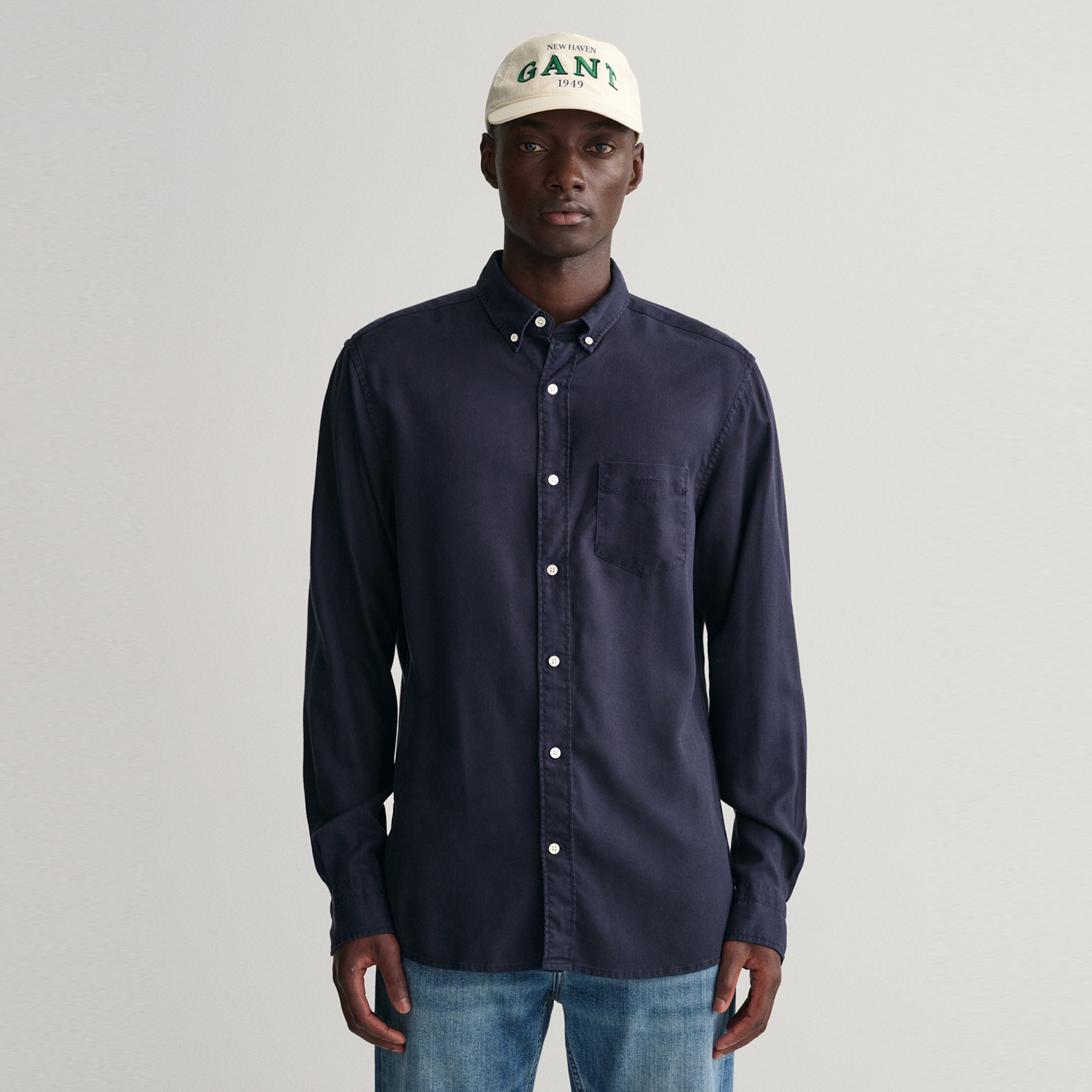 GANT Erkek Lacivert Regular Fit Gömlek