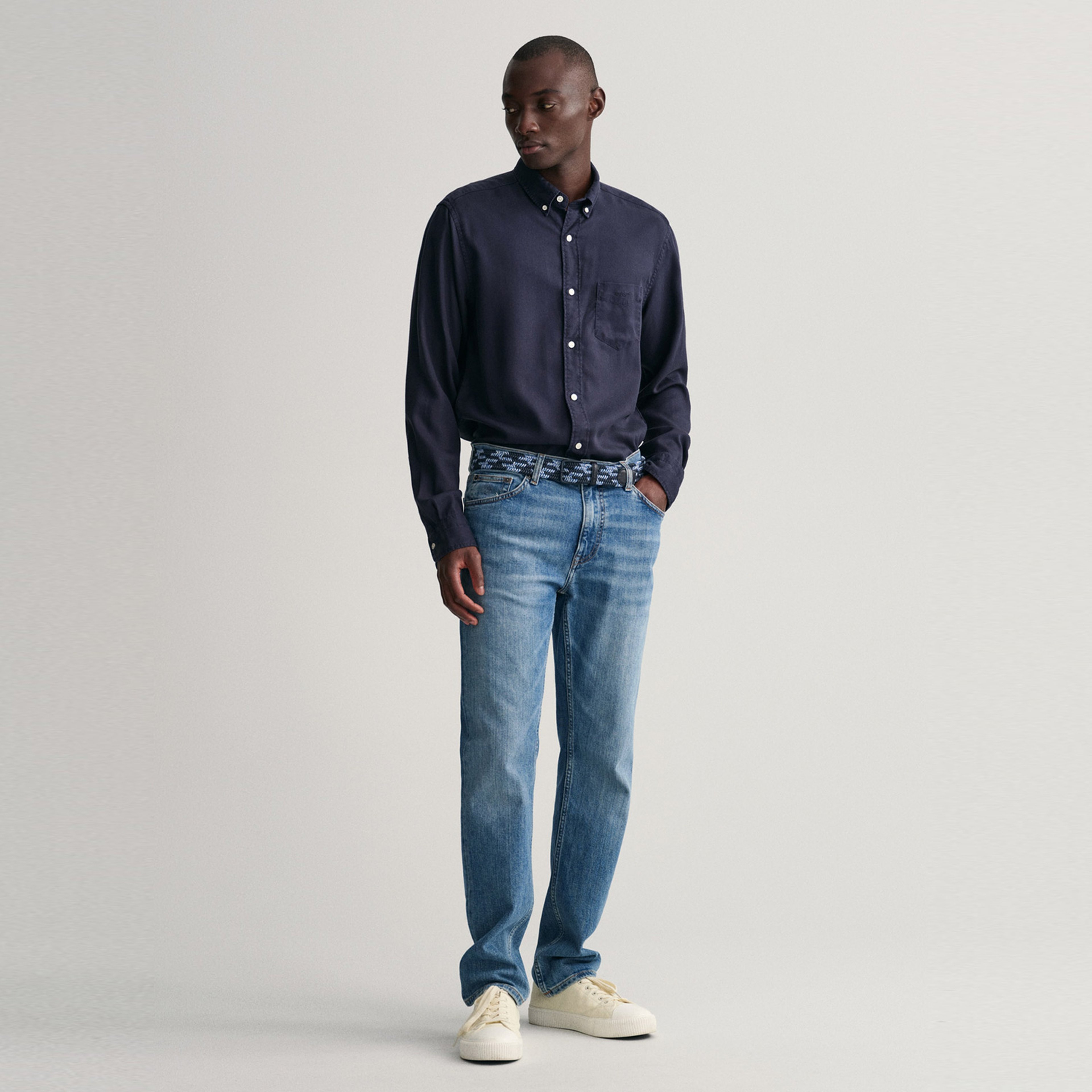 GANT Erkek Lacivert Regular Fit Gömlek