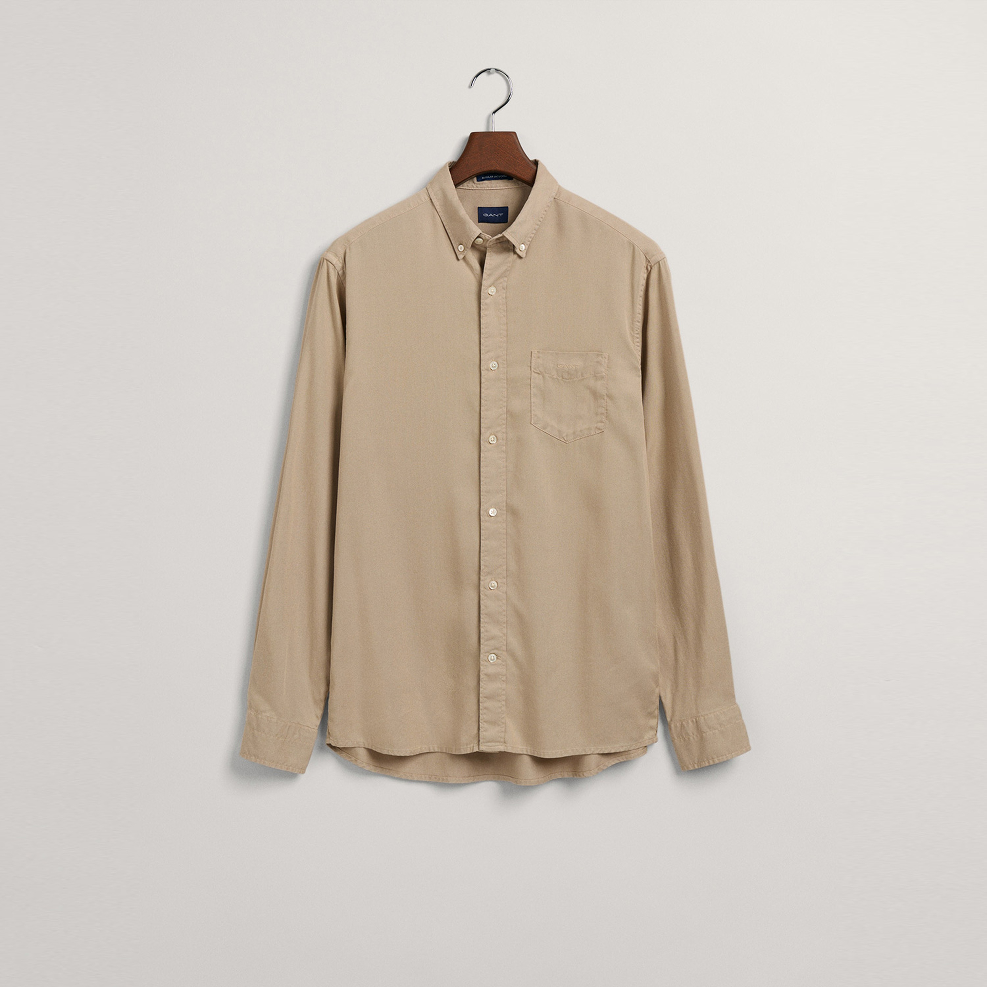 GANT Erkek Bej Regular Fit Düğmeli Yaka Gömlek