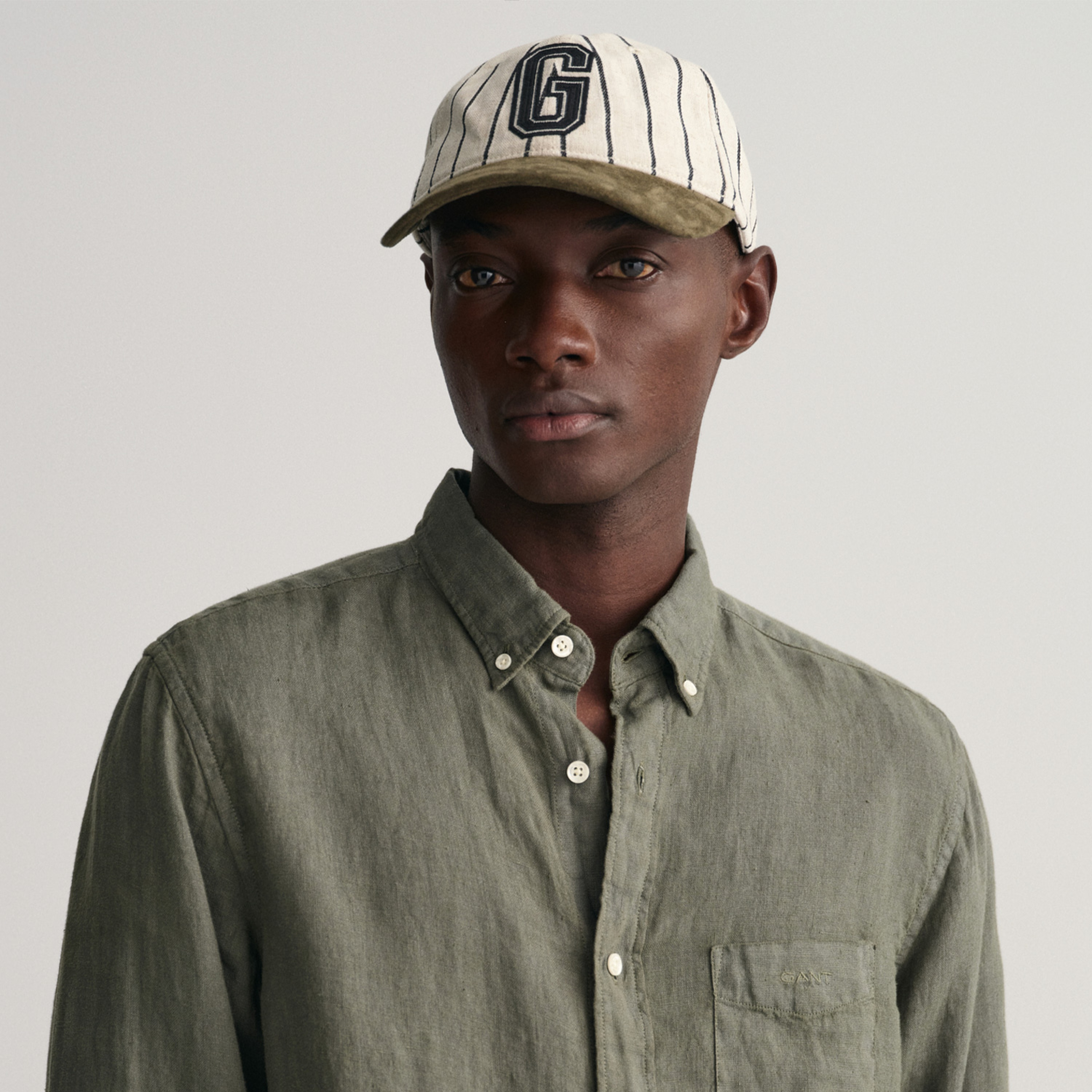 GANT Erkek Yeşil Regular Fit Keten Gömlek