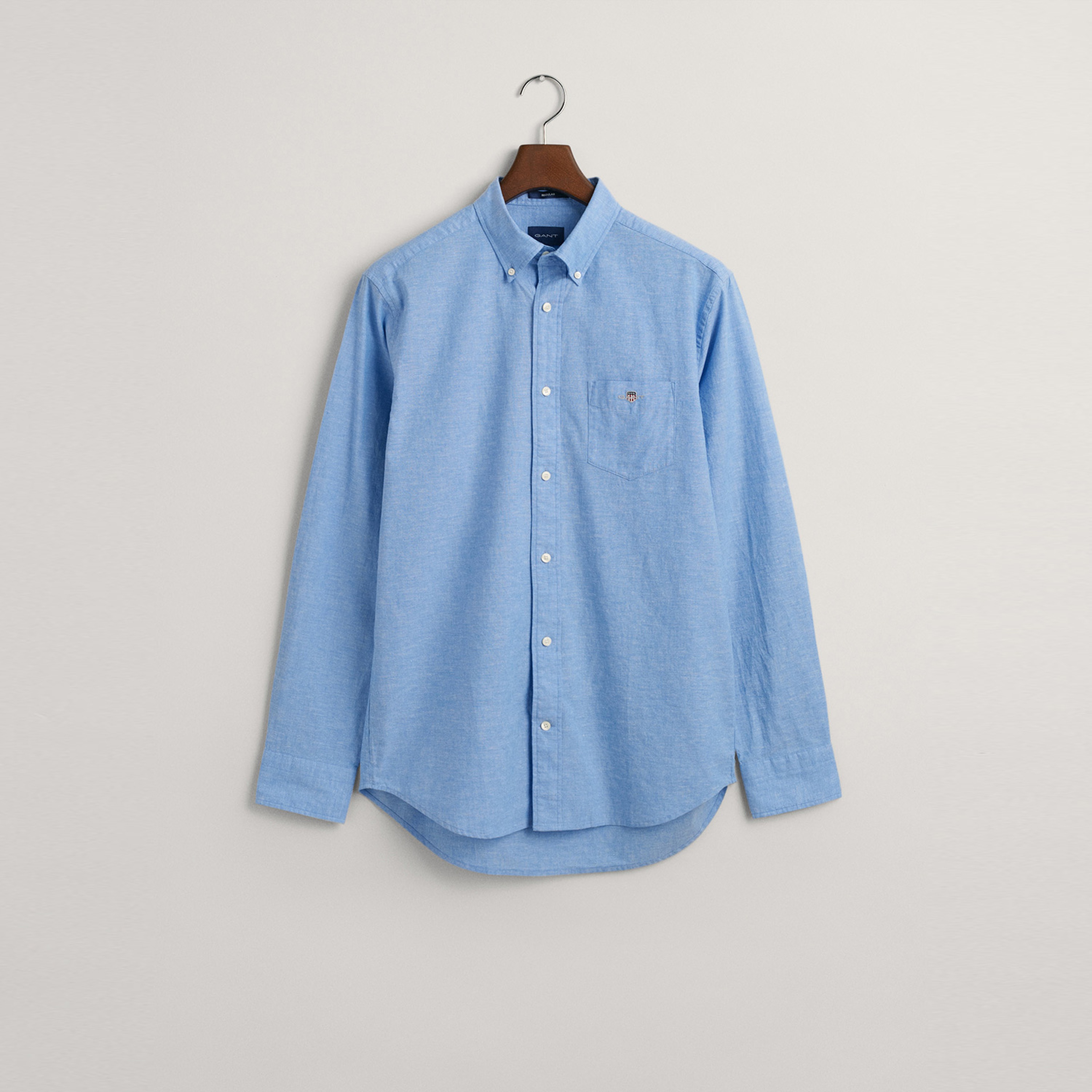 GANT Erkek Mavi Regular Fit Keten Gömlek