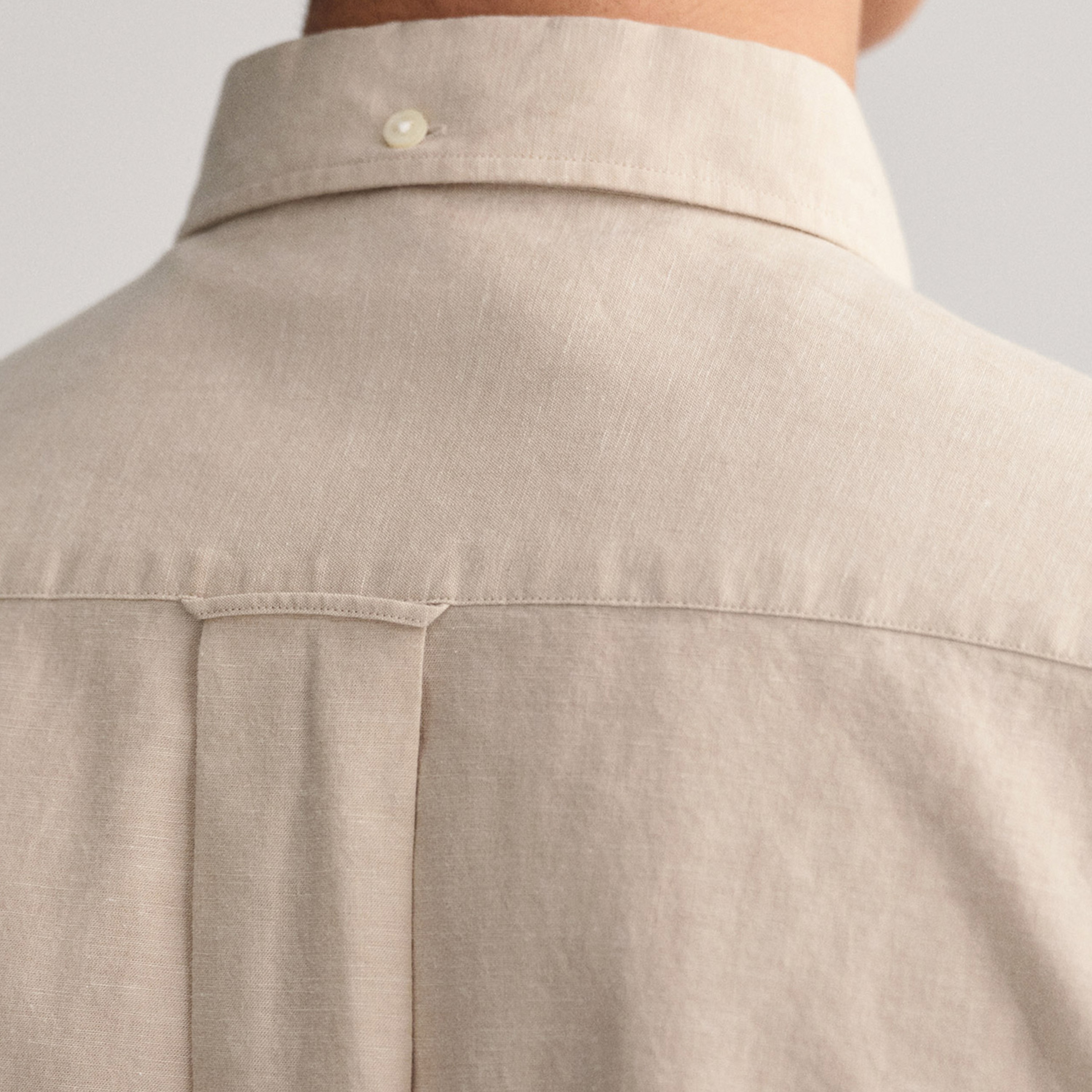 GANT Erkek Bej Regular Fit Keten Gömlek