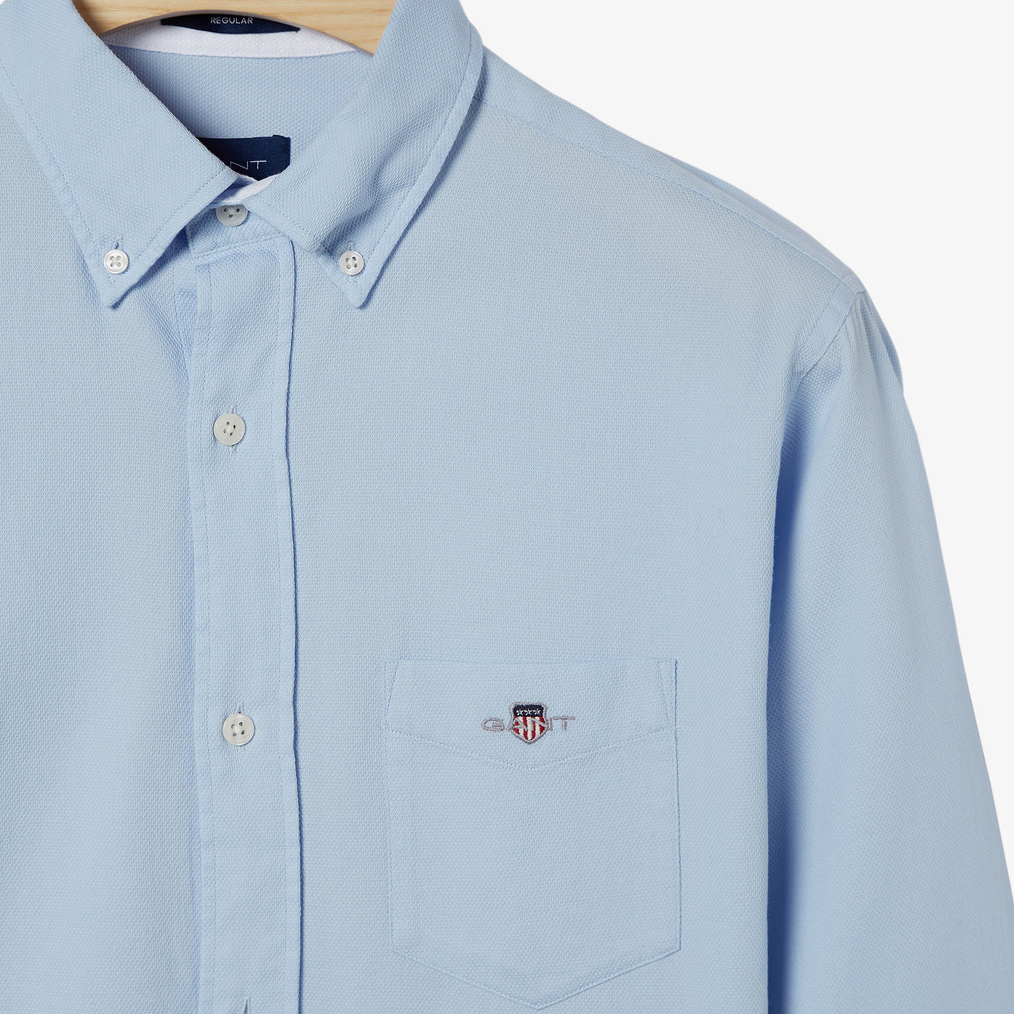 GANT Erkek Mavi Regular Fit Düğmeli Yaka Gömlek