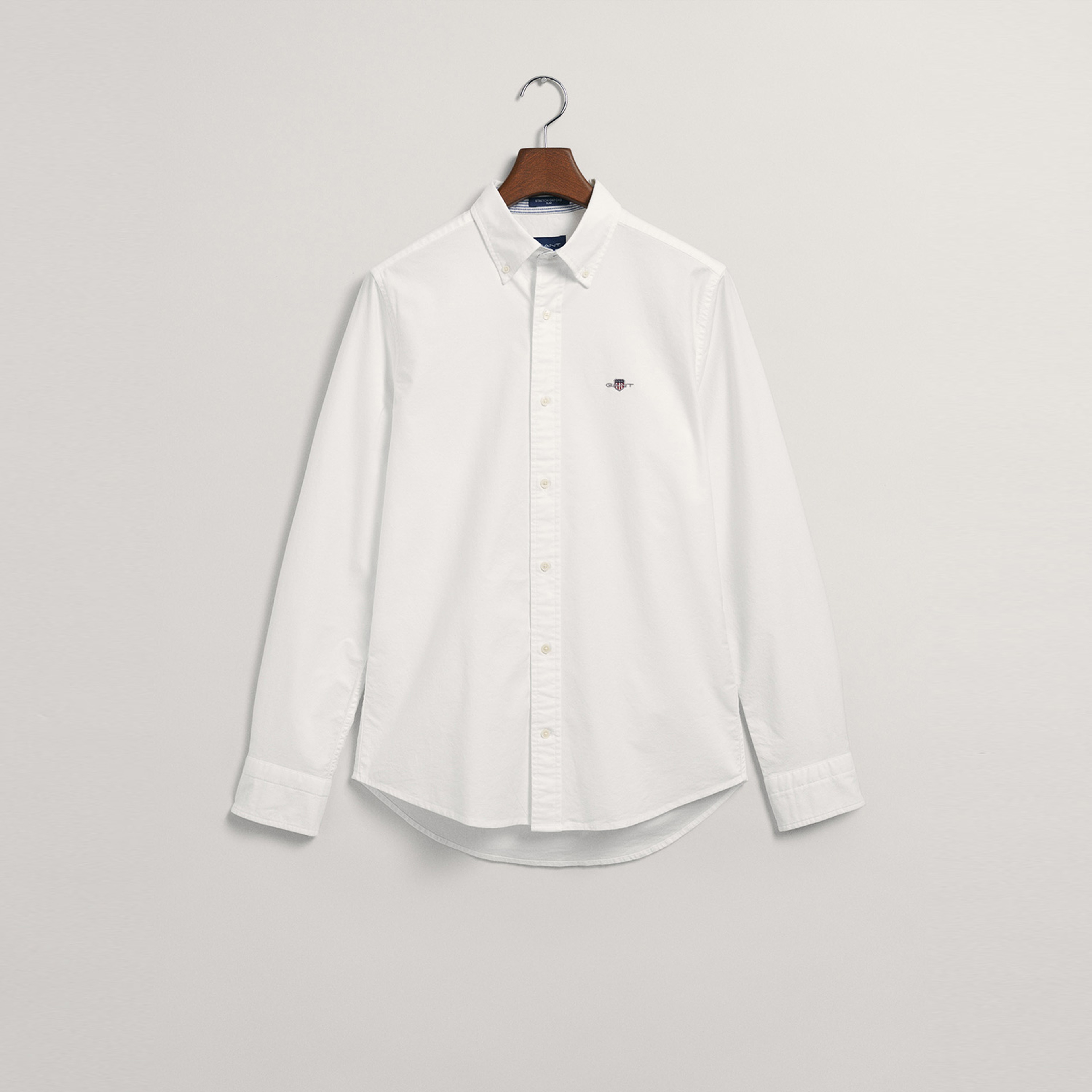 GANT Erkek Beyaz Slim Fit Düğmeli Yaka Gömlek