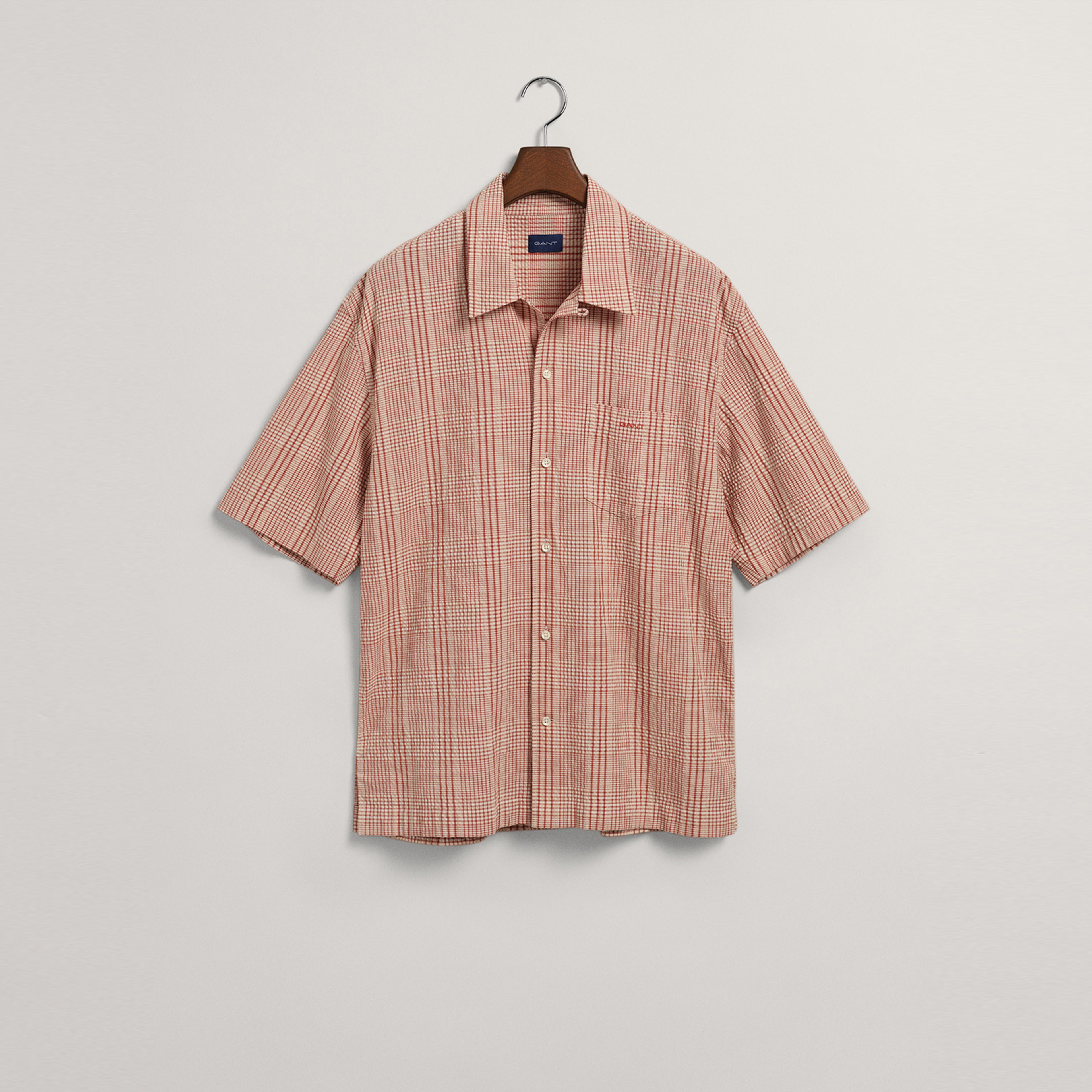 GANT Erkek Turuncu Relaxed Fit Kareli Gömlek