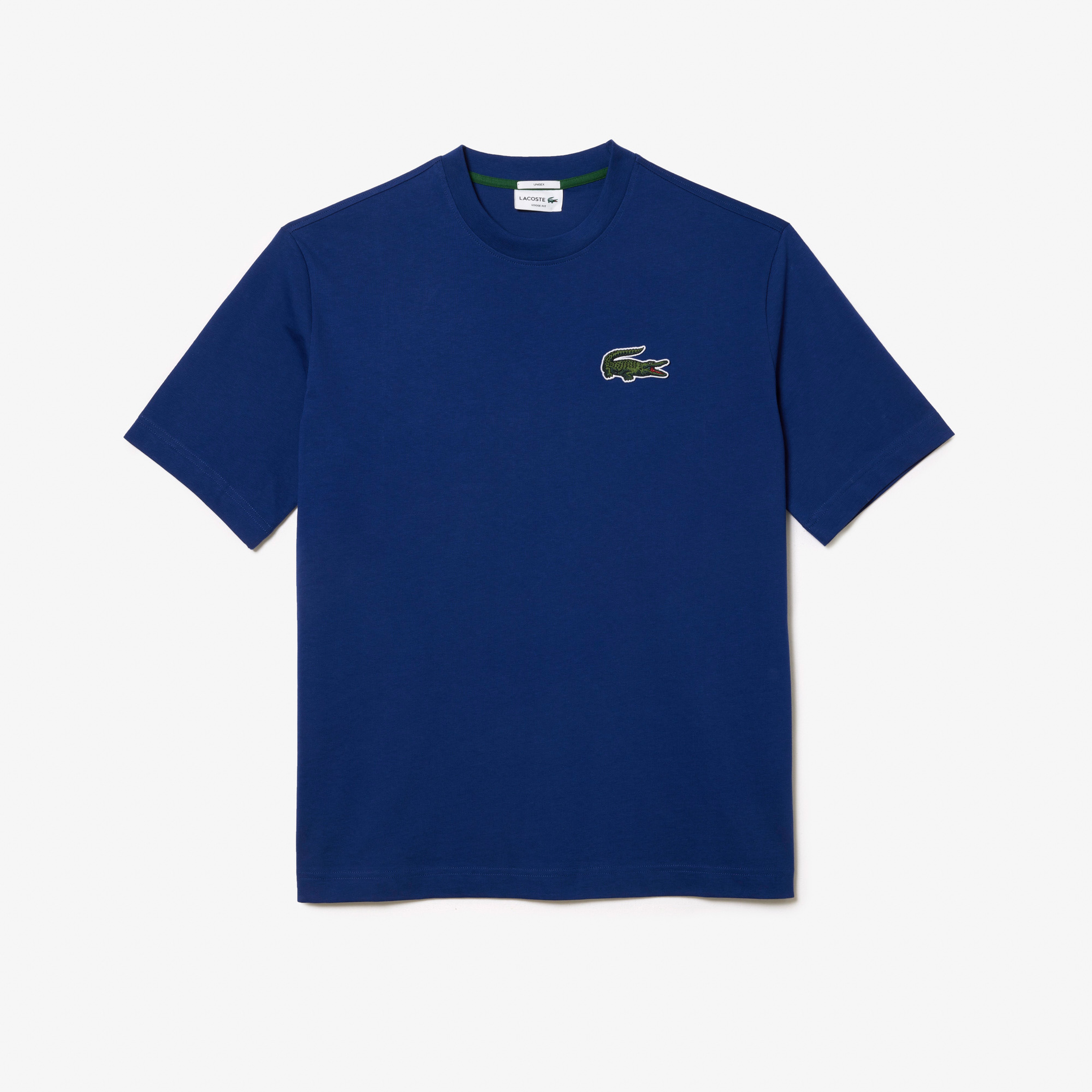 Lacoste Unisex Loose Fit Bisiklet Yaka Lacivert T-Shirt