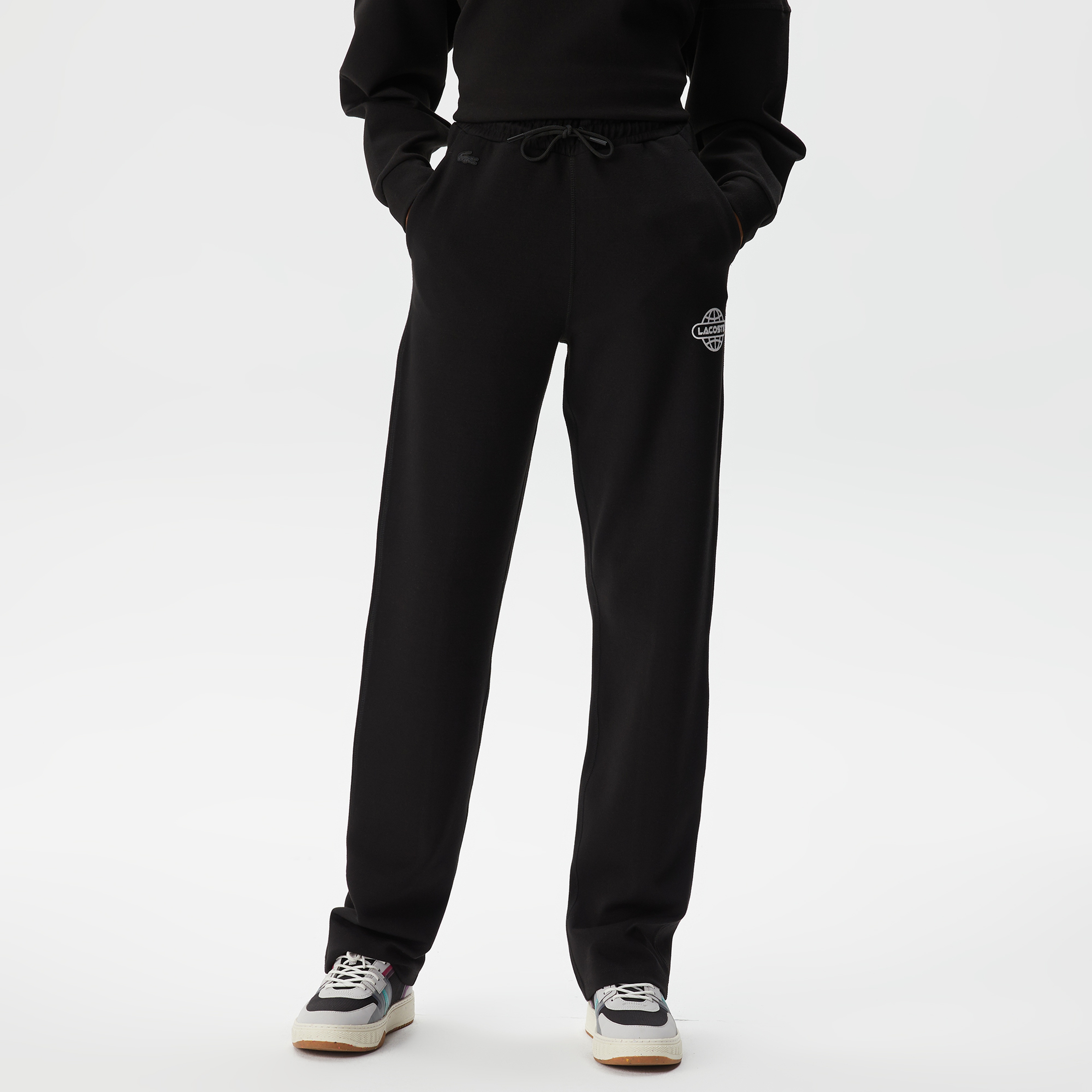 Kadın İspanyol Paça Siyah Eşofman Altı