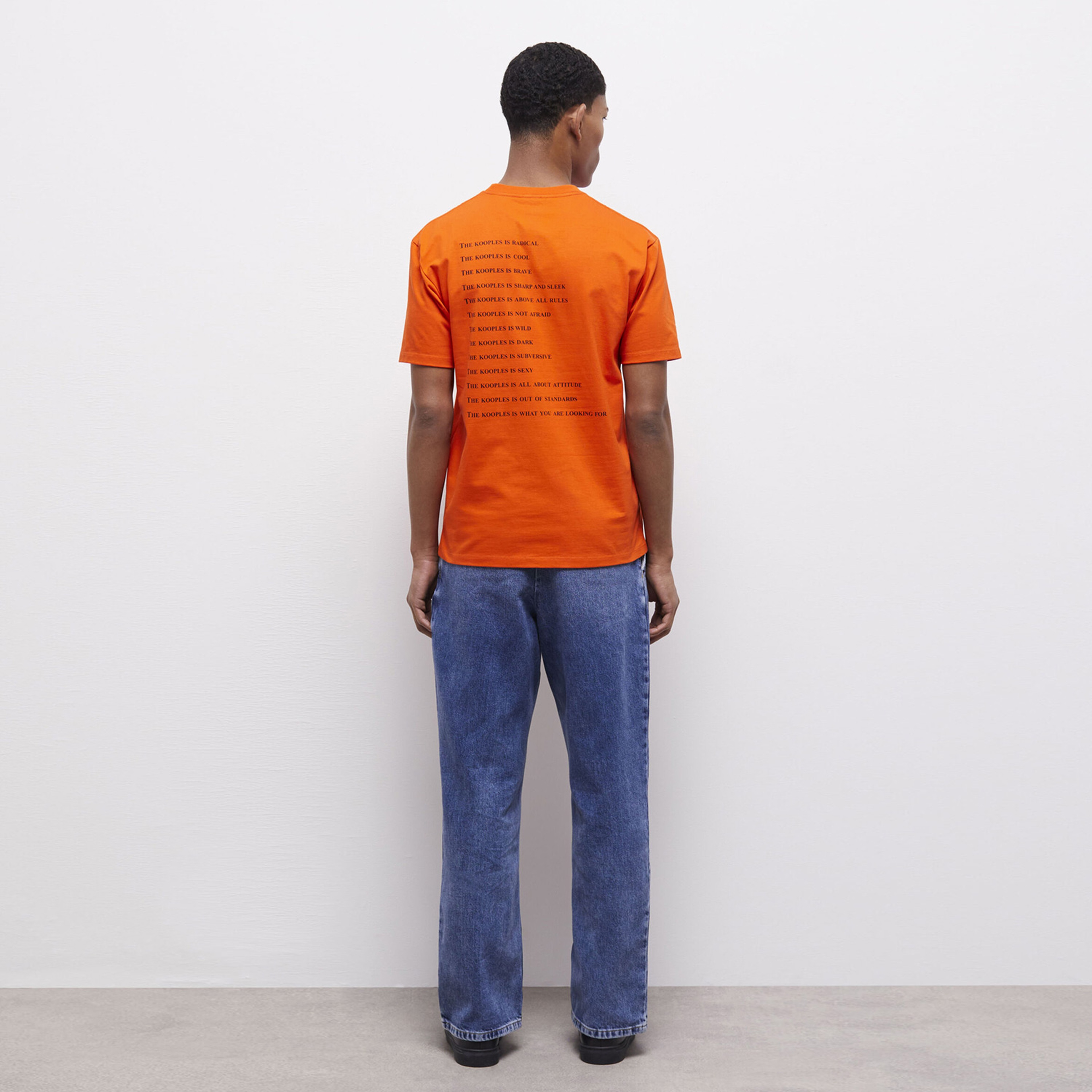 ERKEK BASKILI TURUNCU T-SHIRT