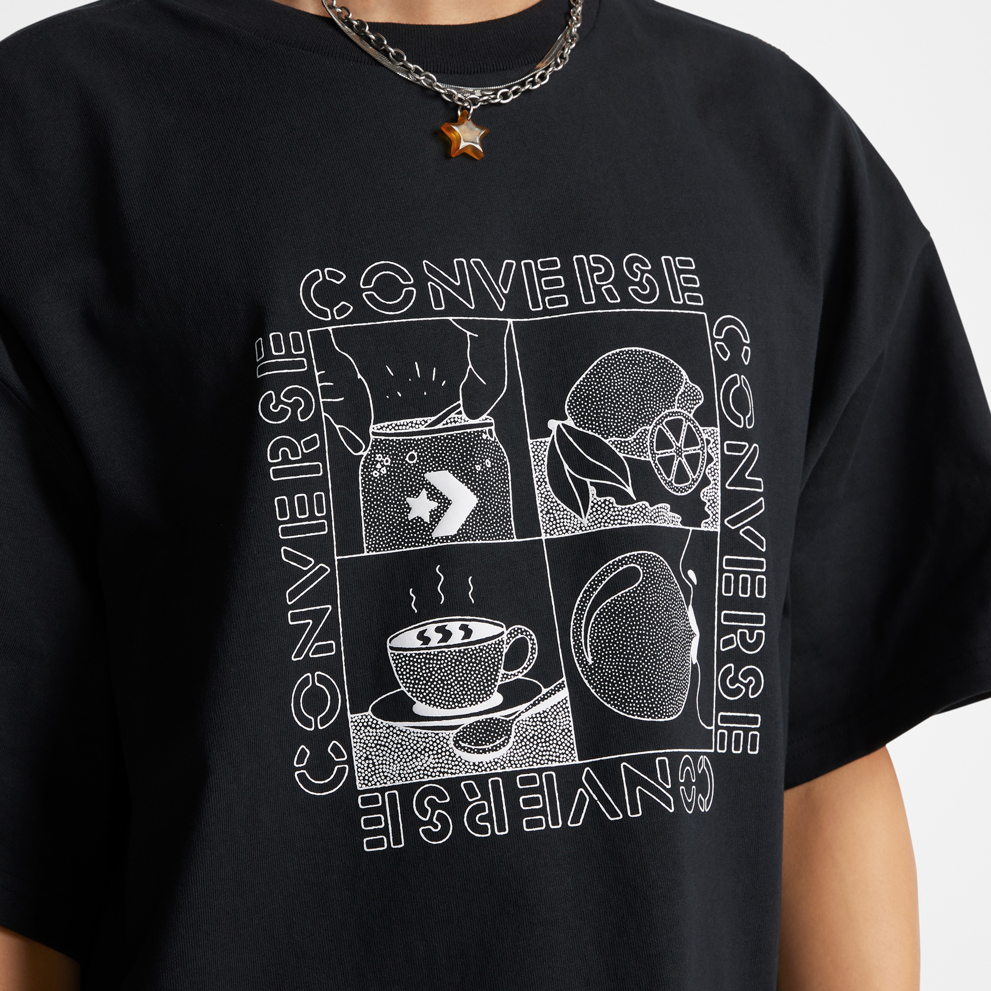 Converse Asmr  Erkek Siyah T-Shirt