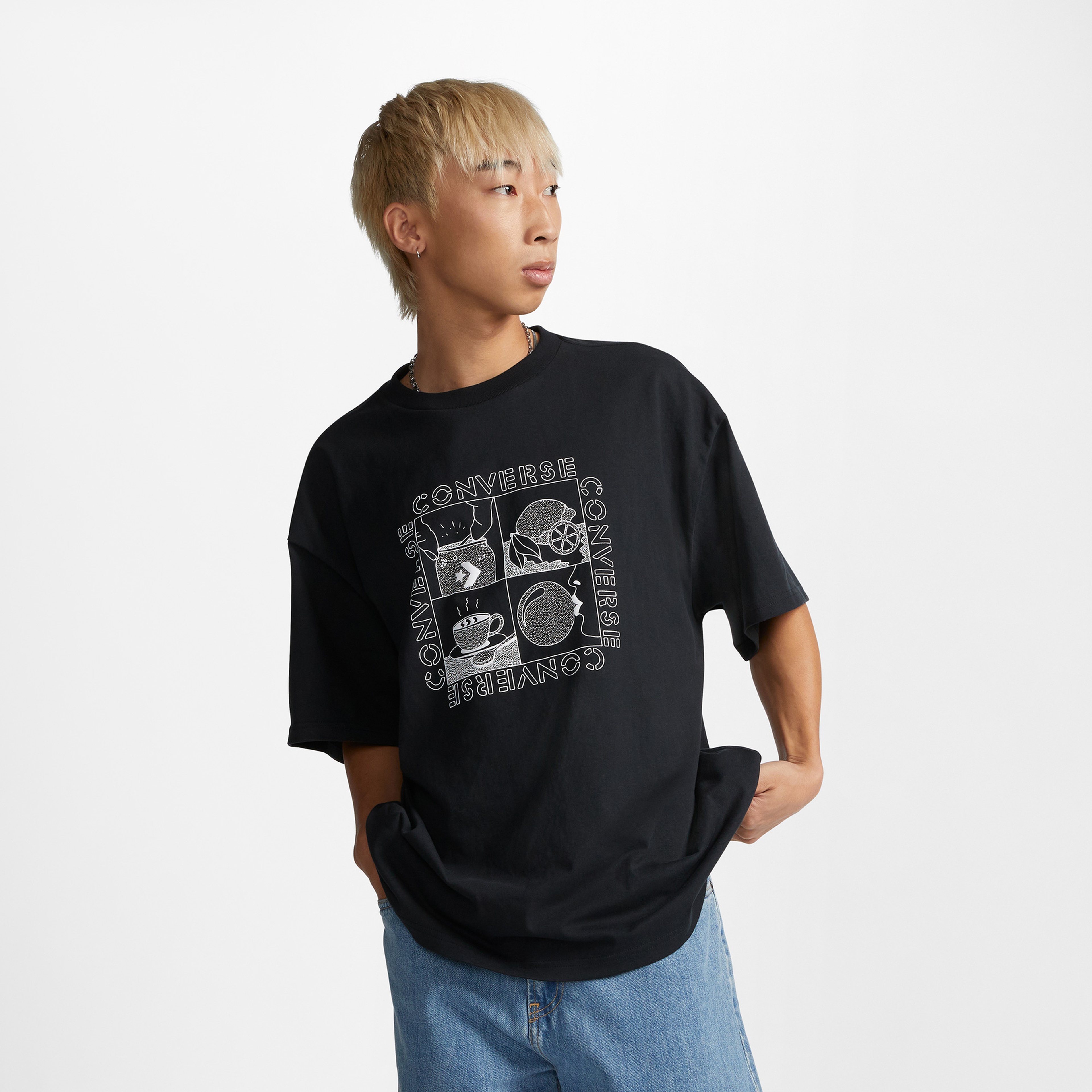 Converse Asmr  Erkek Siyah T-Shirt