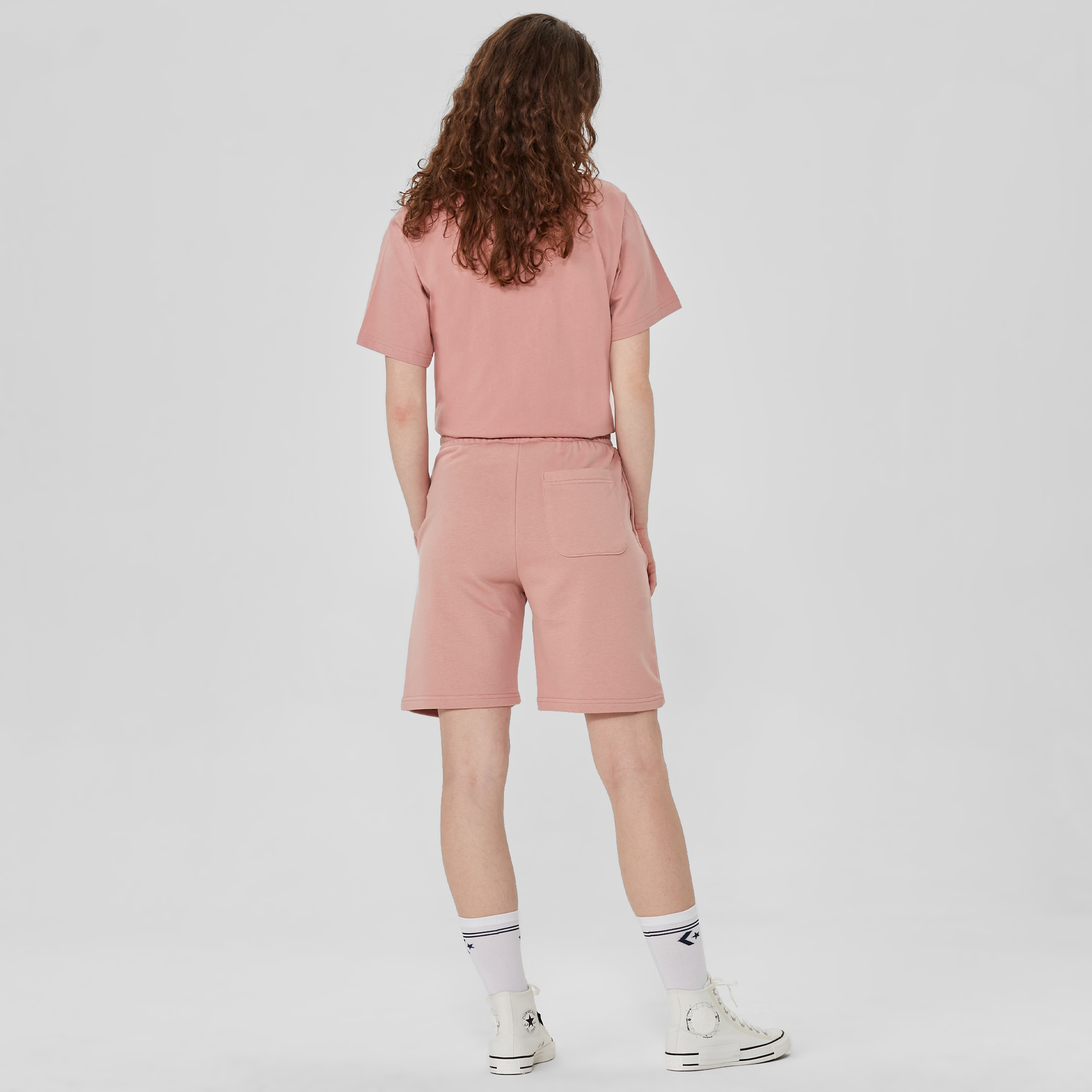 Converse Go-To Embroidered Star Chevron Fleece Unisex Pembe Şort