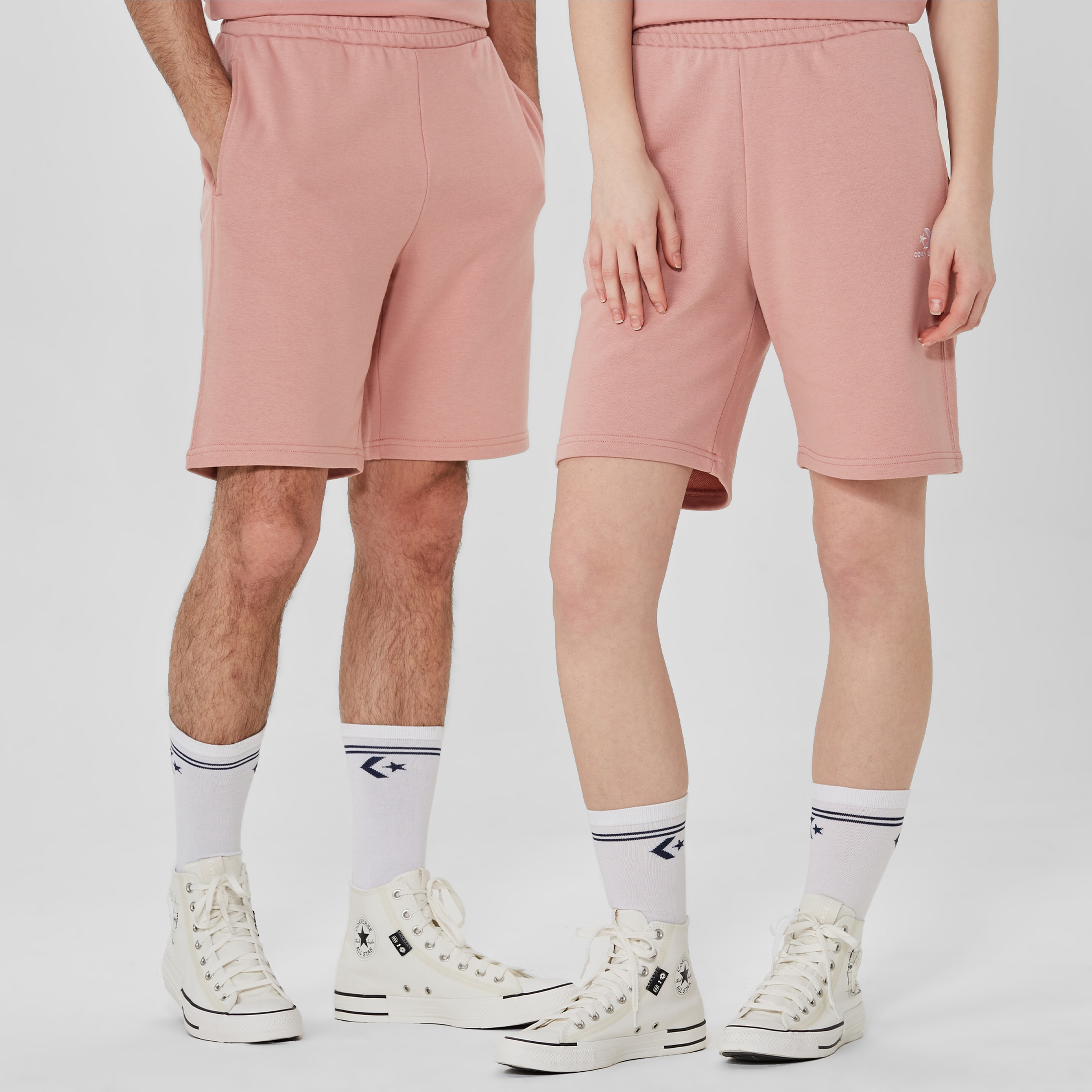 Converse Go-To Embroidered Star Chevron Fleece Unisex Pembe Şort