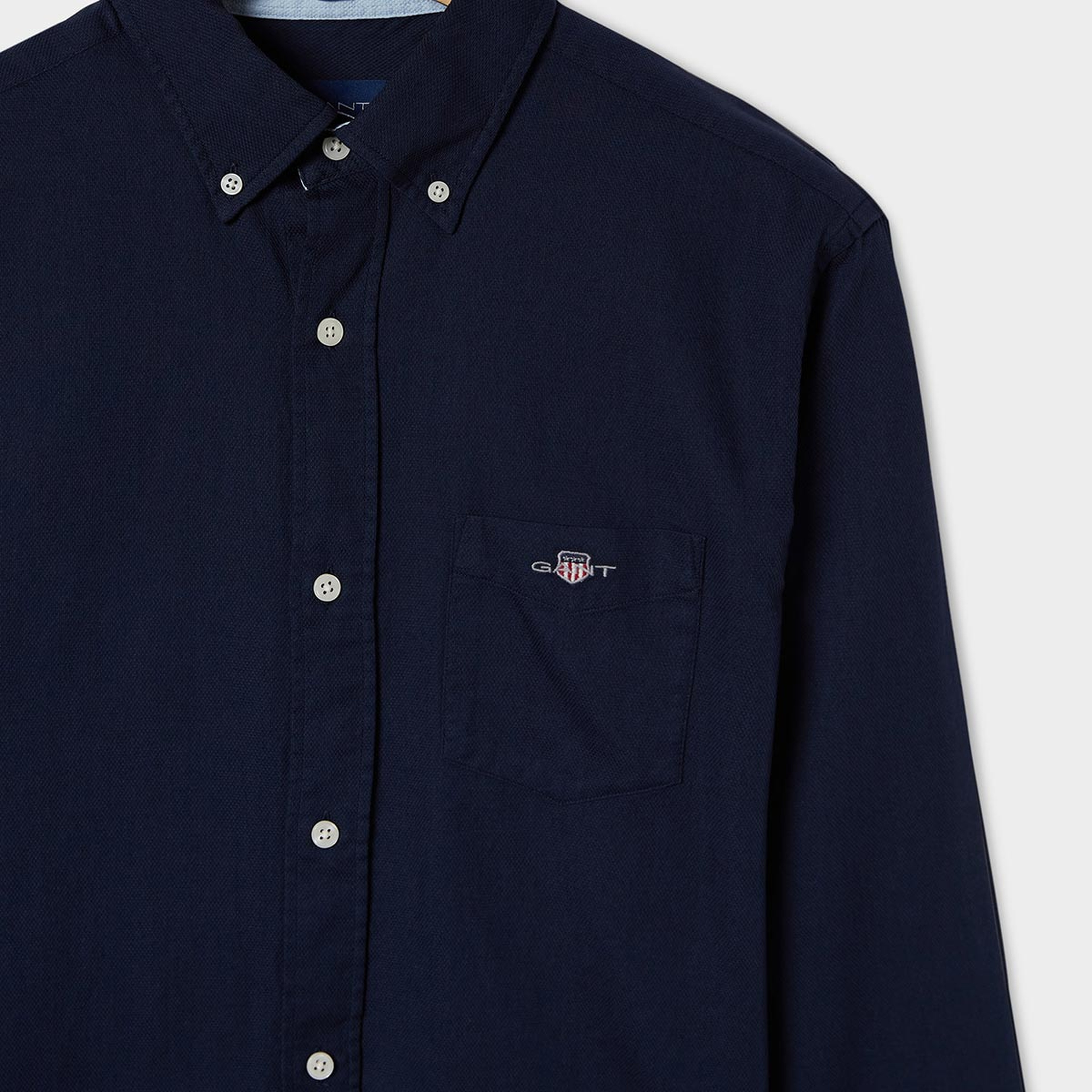 GANT Erkek Lacivert Regular Fit Düğmeli Yaka Gömlek