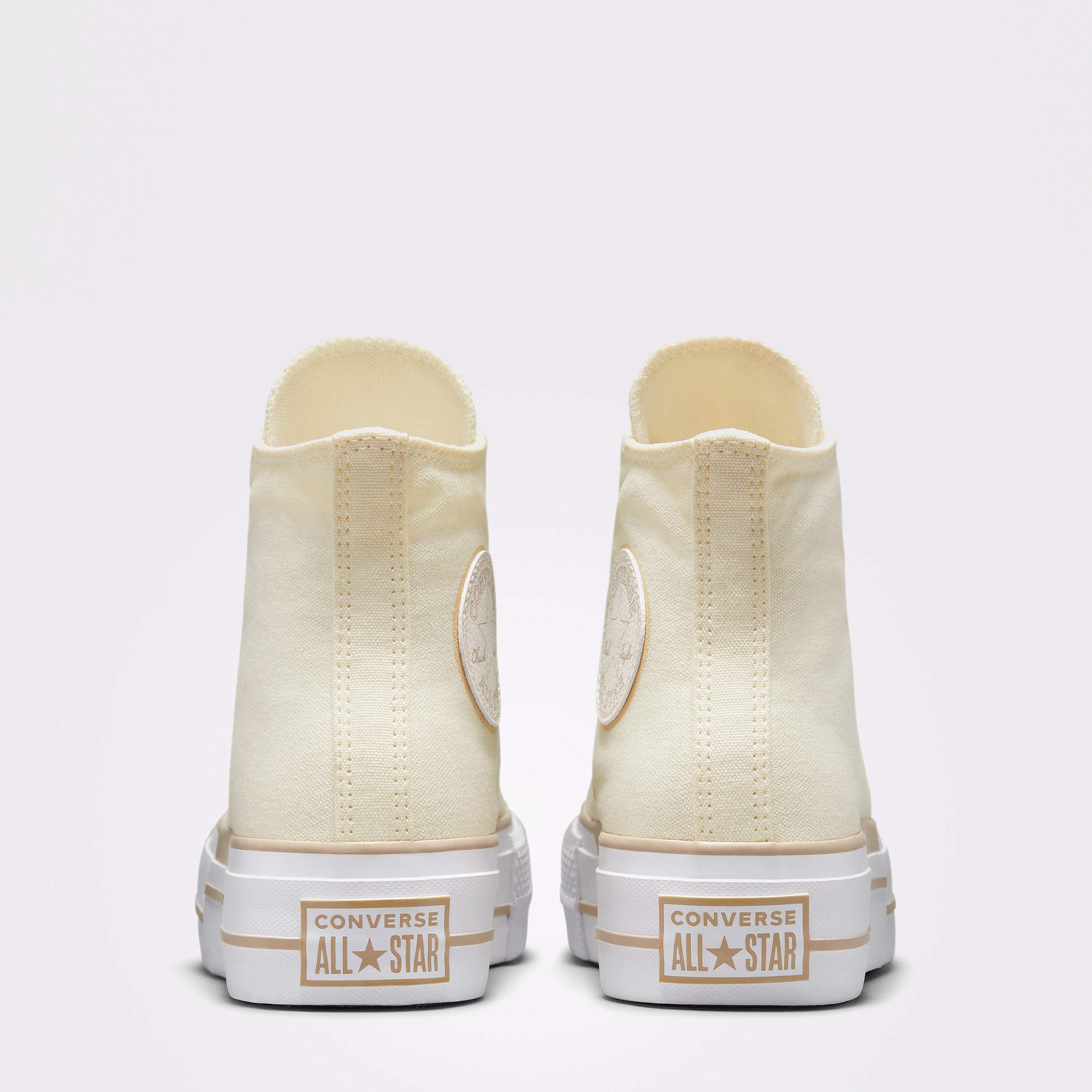 Converse Chuck Taylor All Star Lift Platform Outline Sketch Kadın Krem Sneaker
