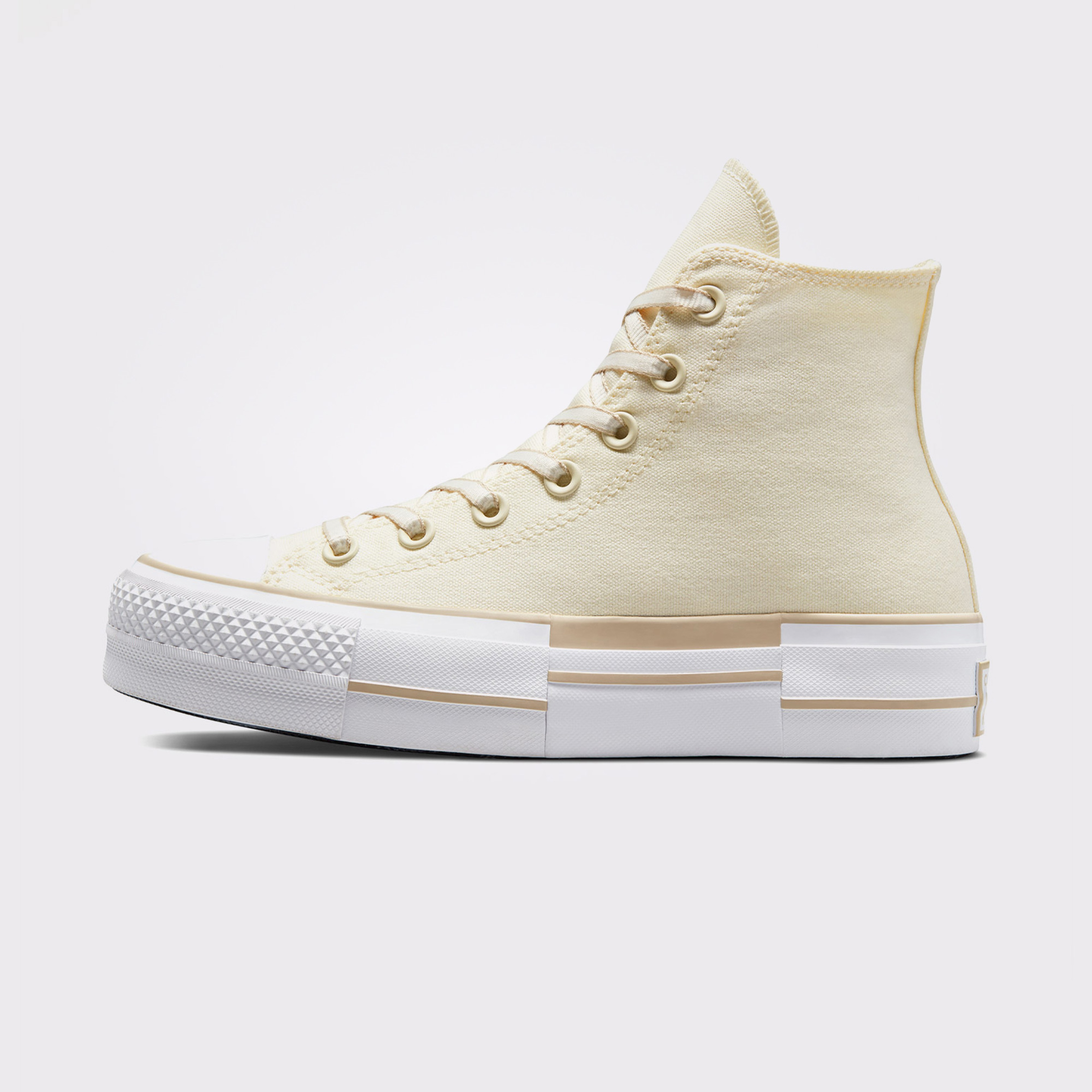 Converse Chuck Taylor All Star Lift Platform Outline Sketch Kadın Krem Sneaker