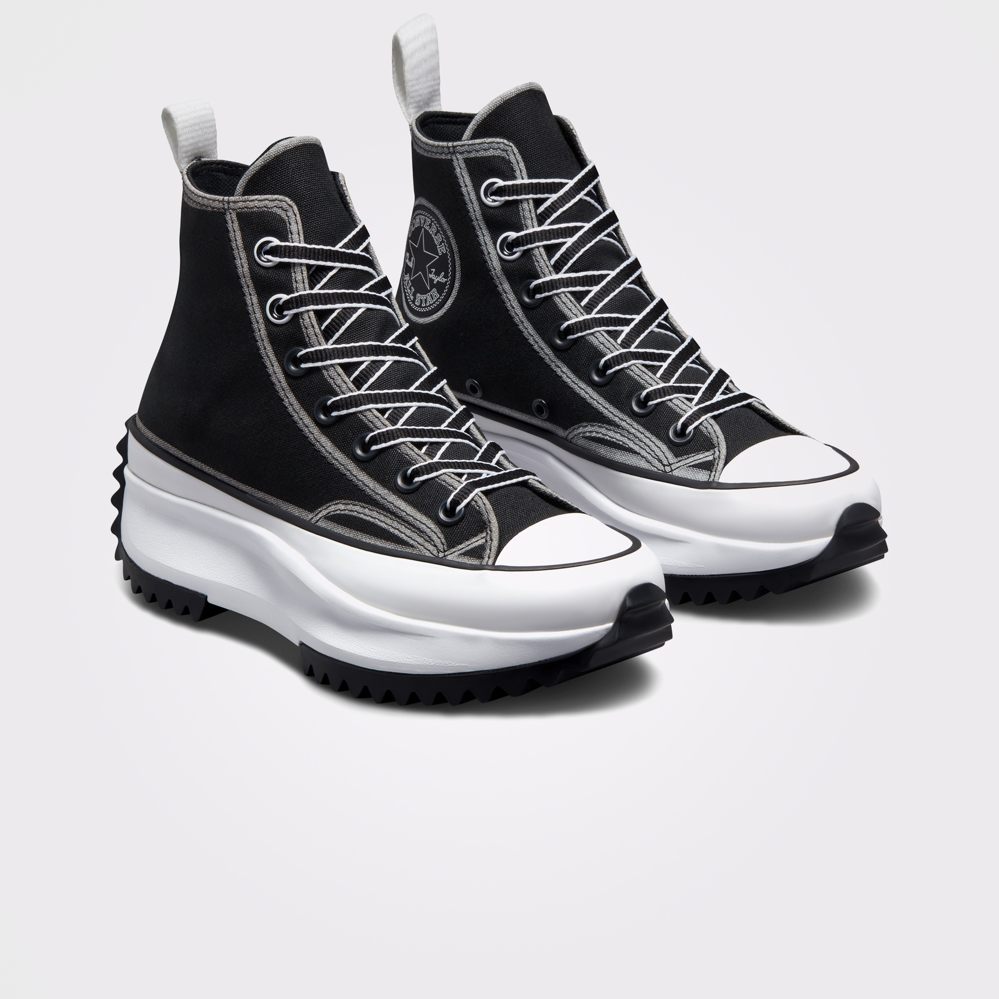 Converse Run Star Hike Platform Outline Sketch Unisex Siyah Sneaker