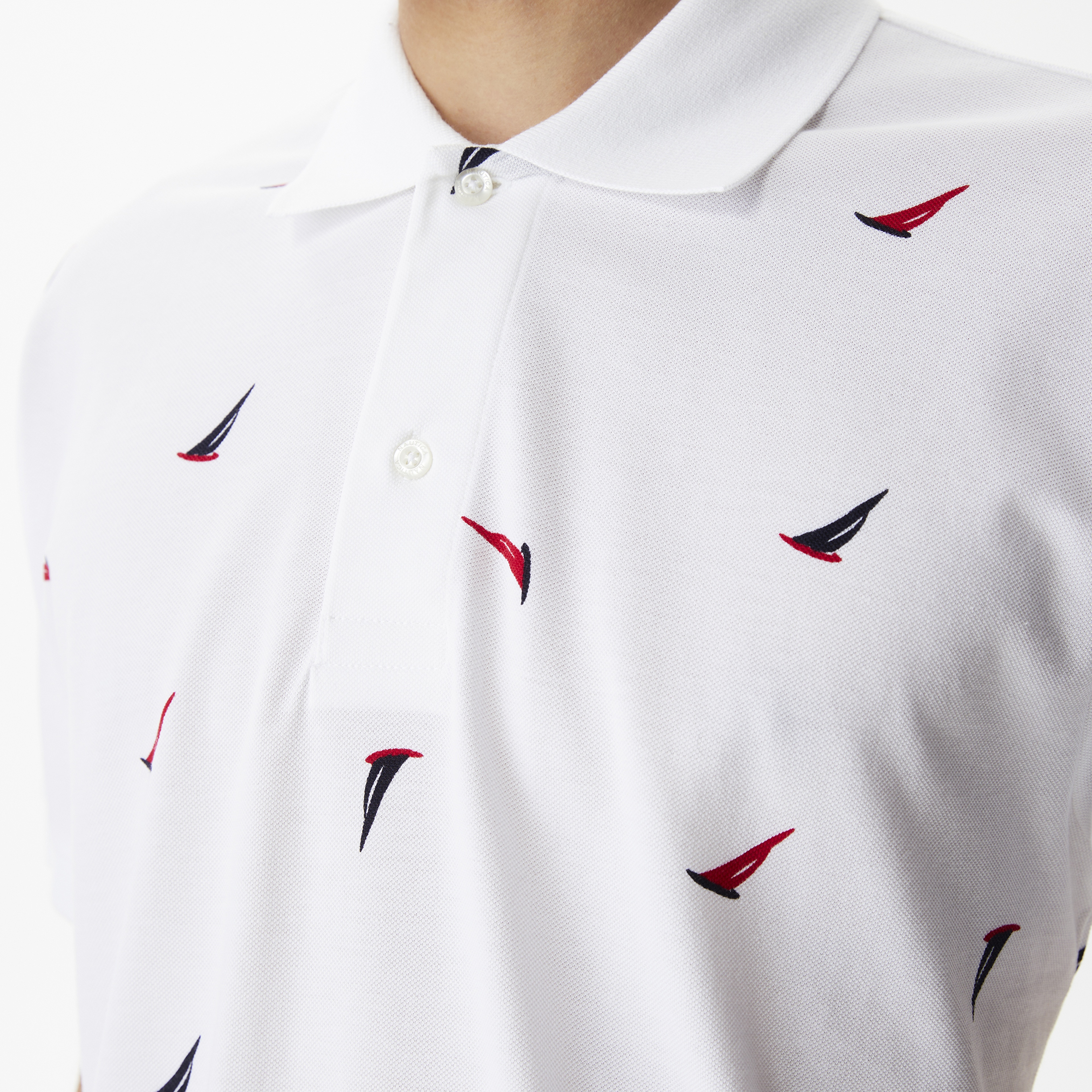 Nautica Erkek Beyaz Classic Fit Kısa Kollu Polo Yaka T-Shirt