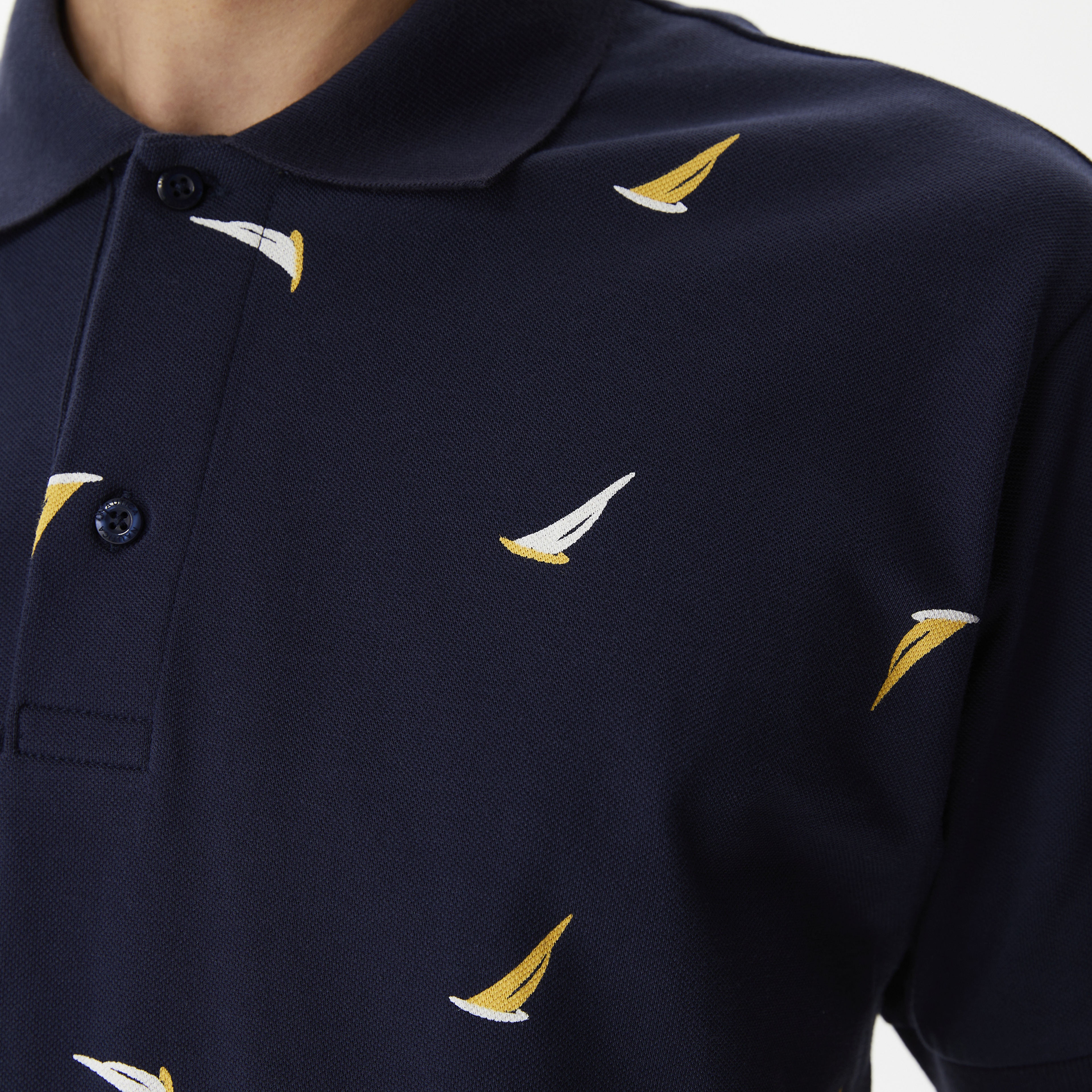 Nautica Erkek Lacivert Classic Fit Kısa Kollu Polo Yaka T-Shirt