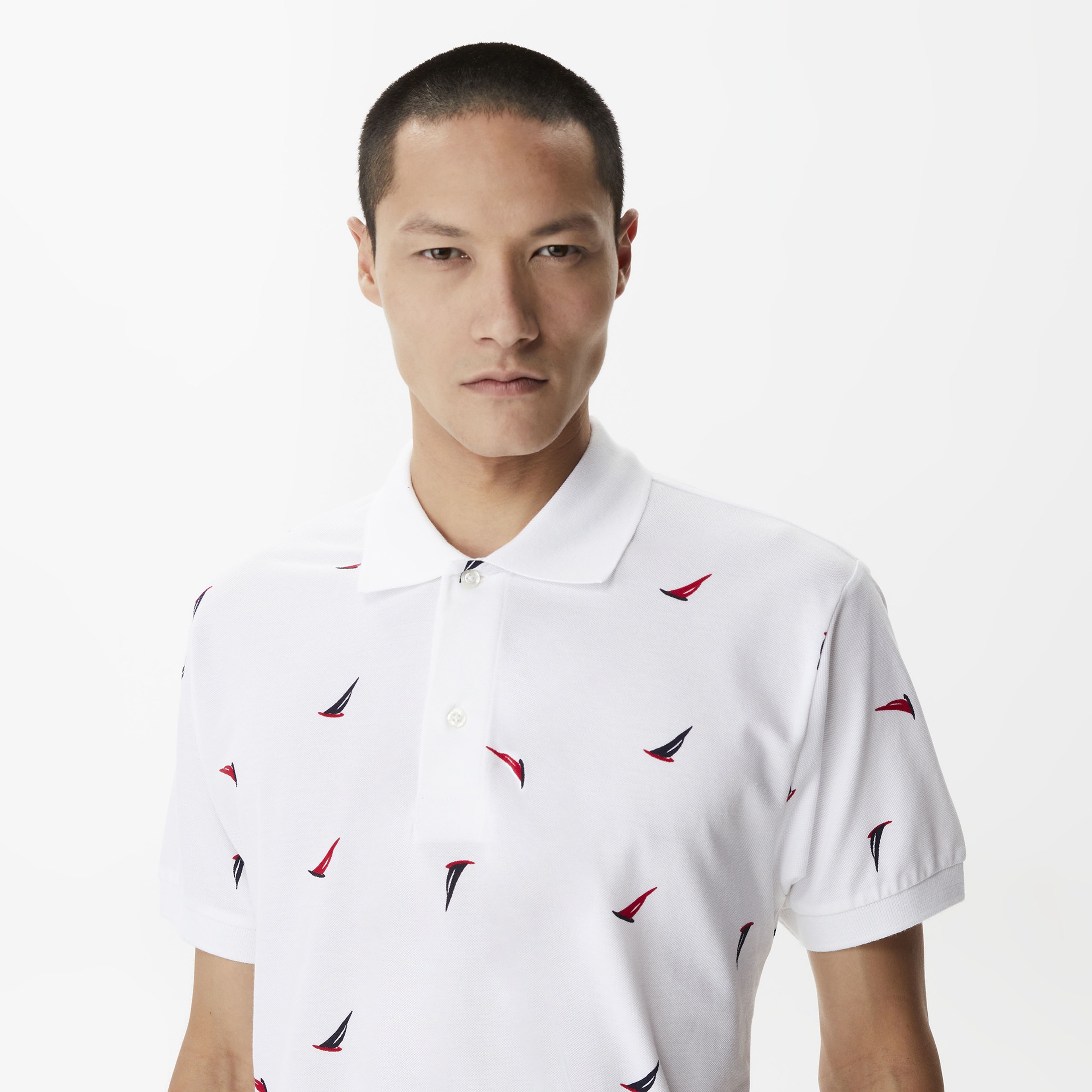 Nautica Erkek Beyaz Classic Fit Kısa Kollu Polo Yaka T-Shirt