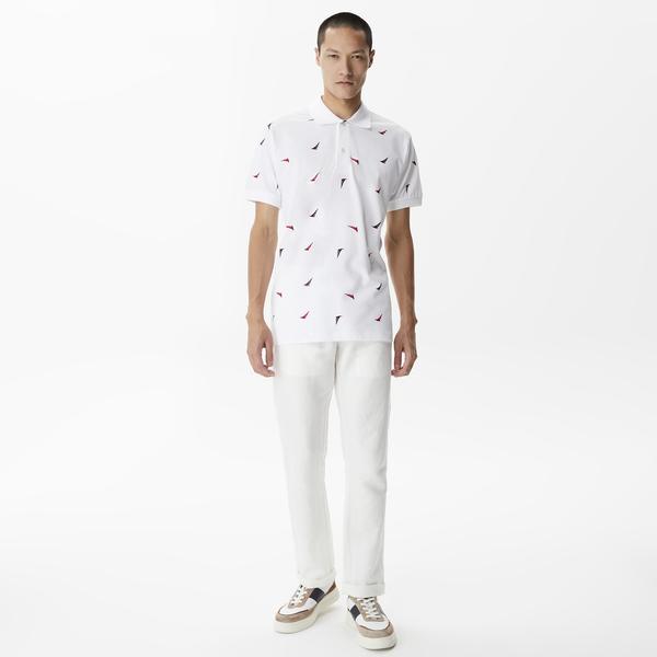 Nautica Erkek Beyaz Classic Fit Kısa Kollu Polo Yaka T-Shirt