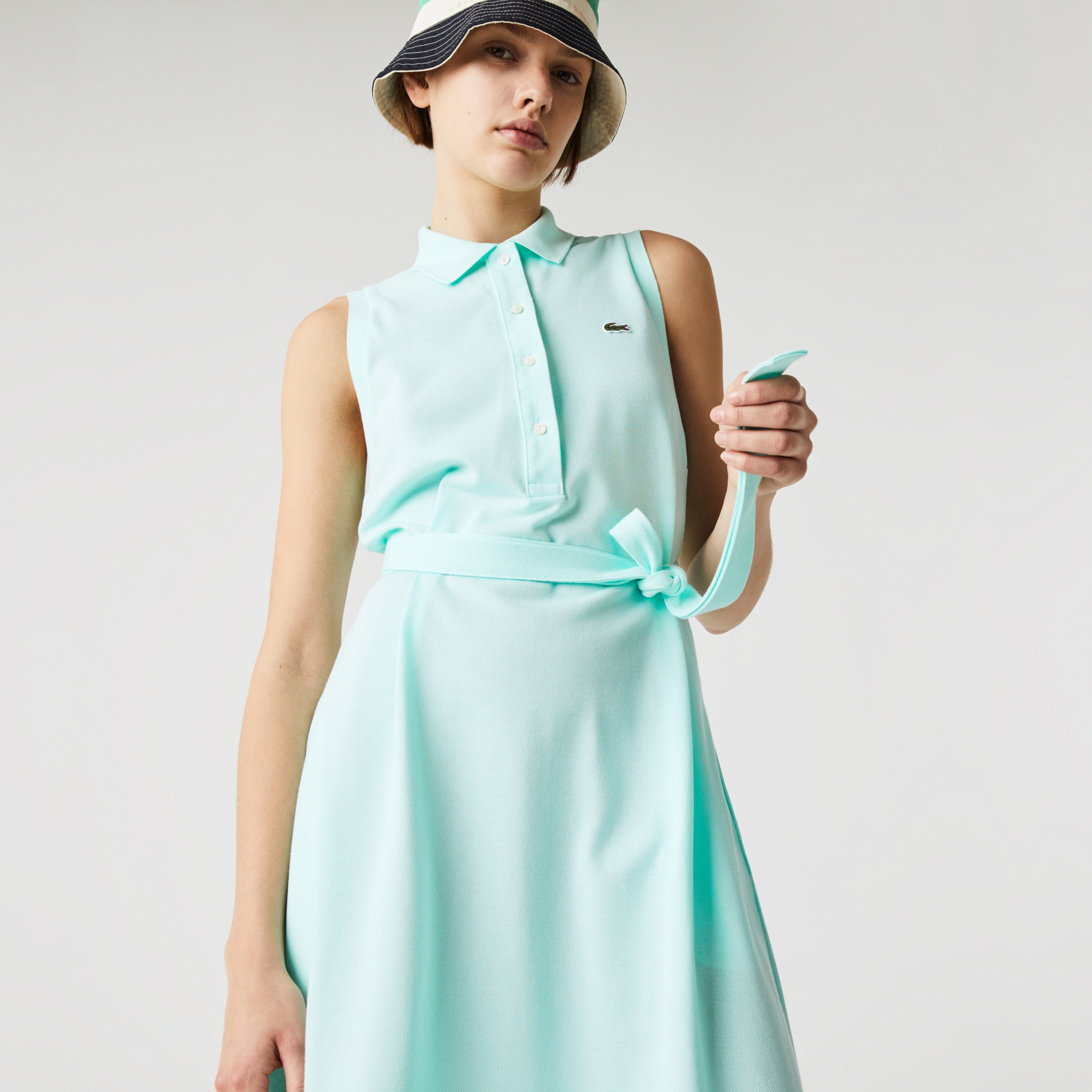 Lacoste Women's Cotton Piqué Belted Polo Dress