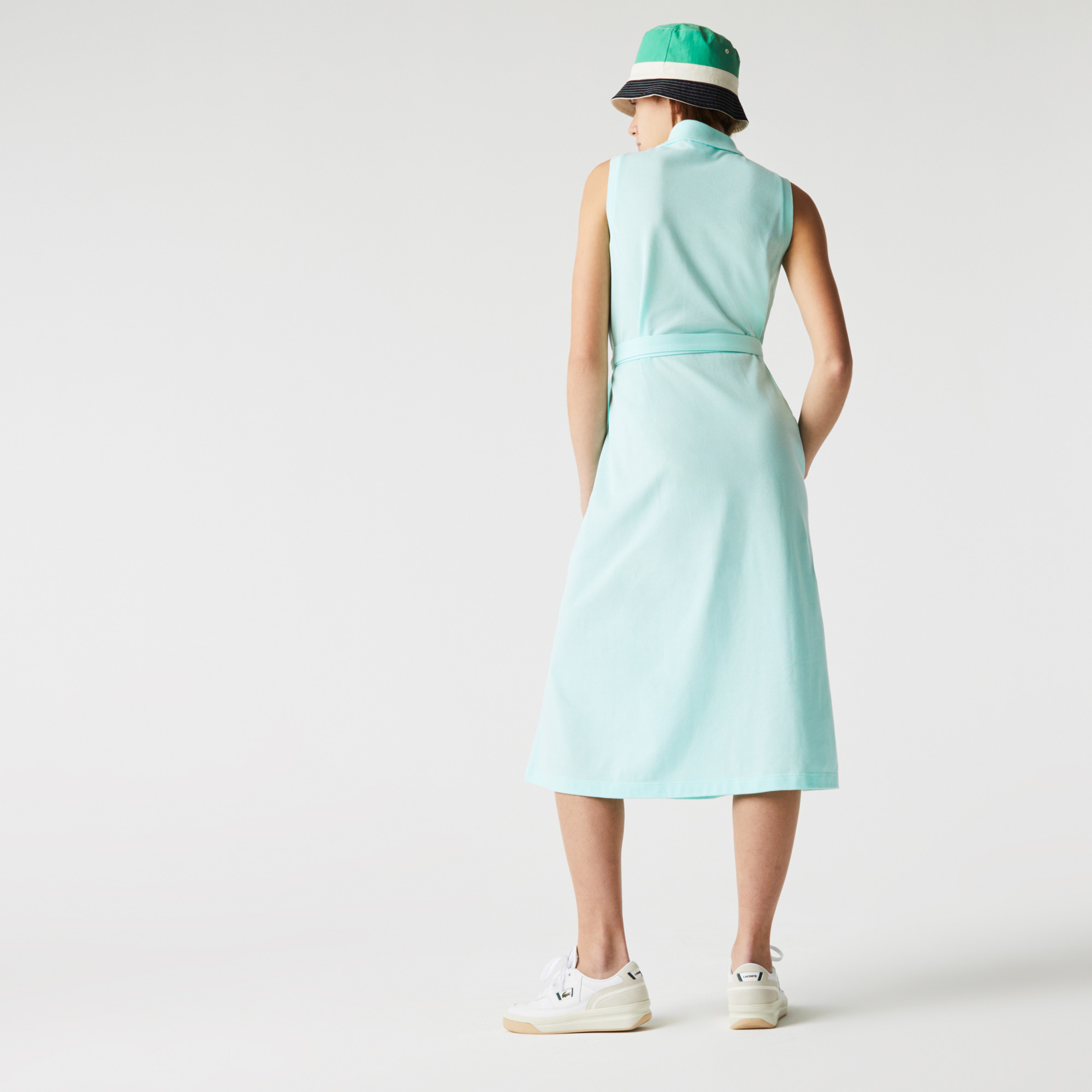 Lacoste Women's Cotton Piqué Belted Polo Dress