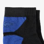 Unisex Renk Bloklu Mavi Çorap