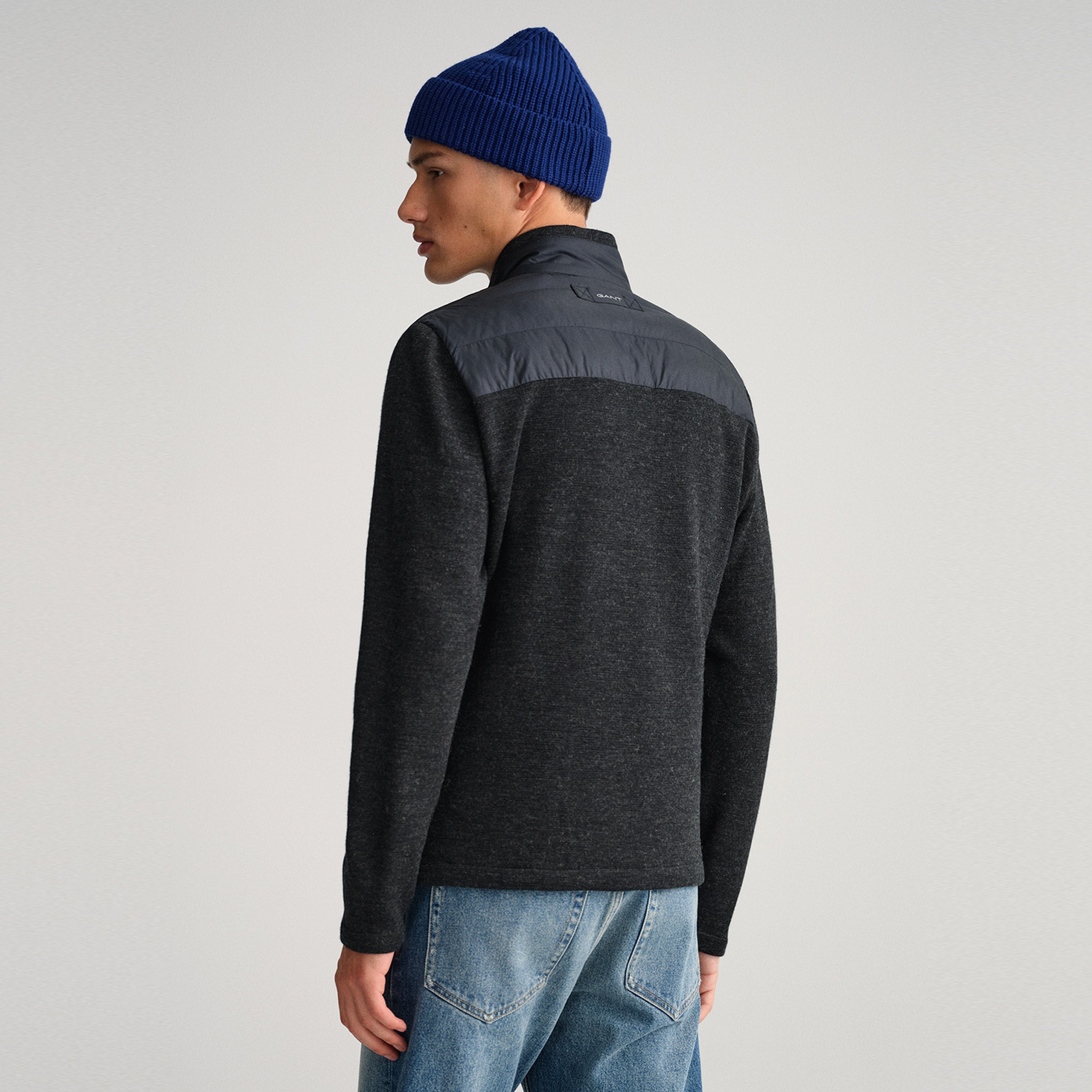 Gant Erkek Siyah Slim Fit Fermuarlı Mont